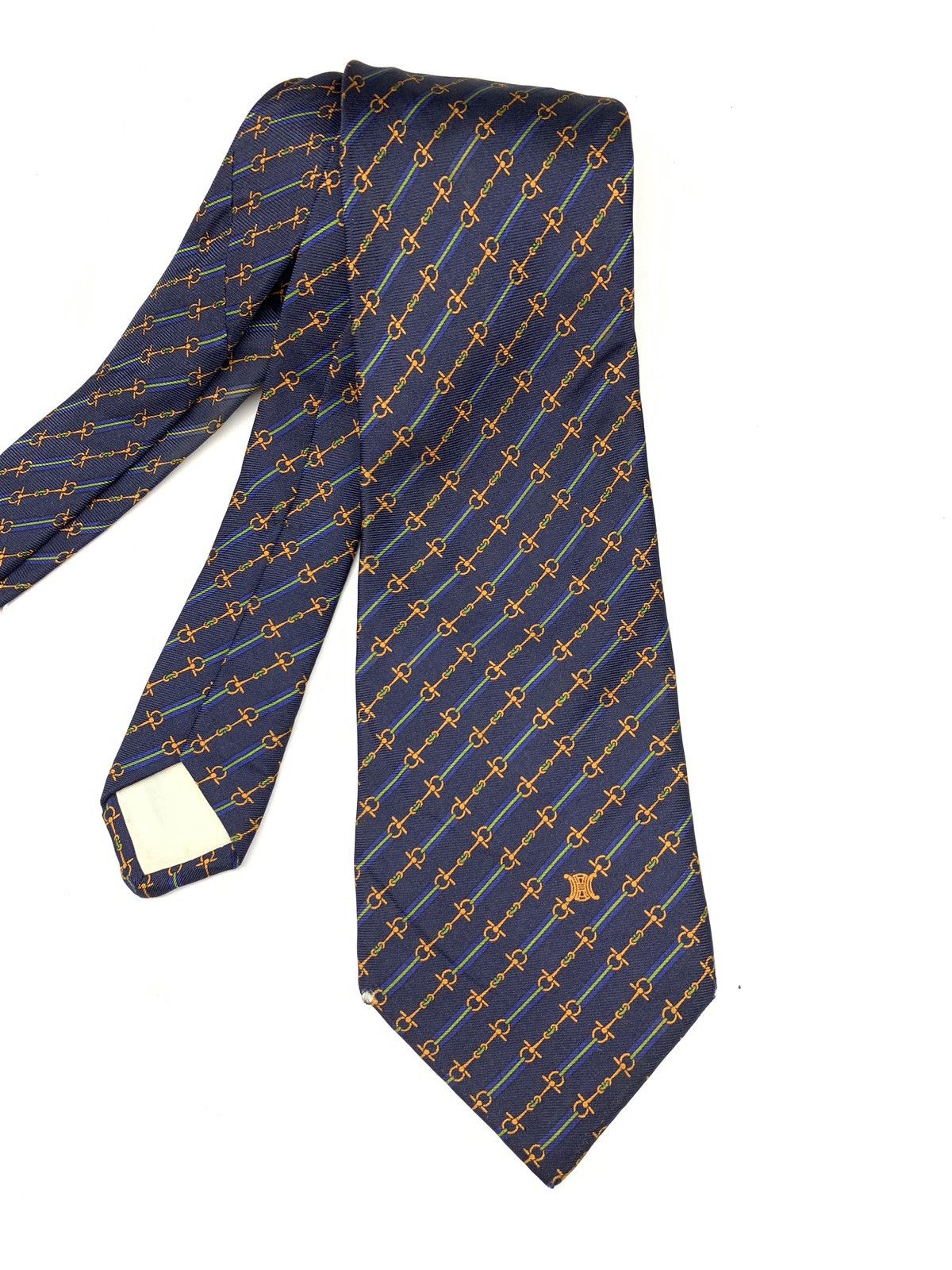 Celine × Designer Celine Silk Made In Italy Monogram Tie Size ONE SIZE - 3 Thumbnail