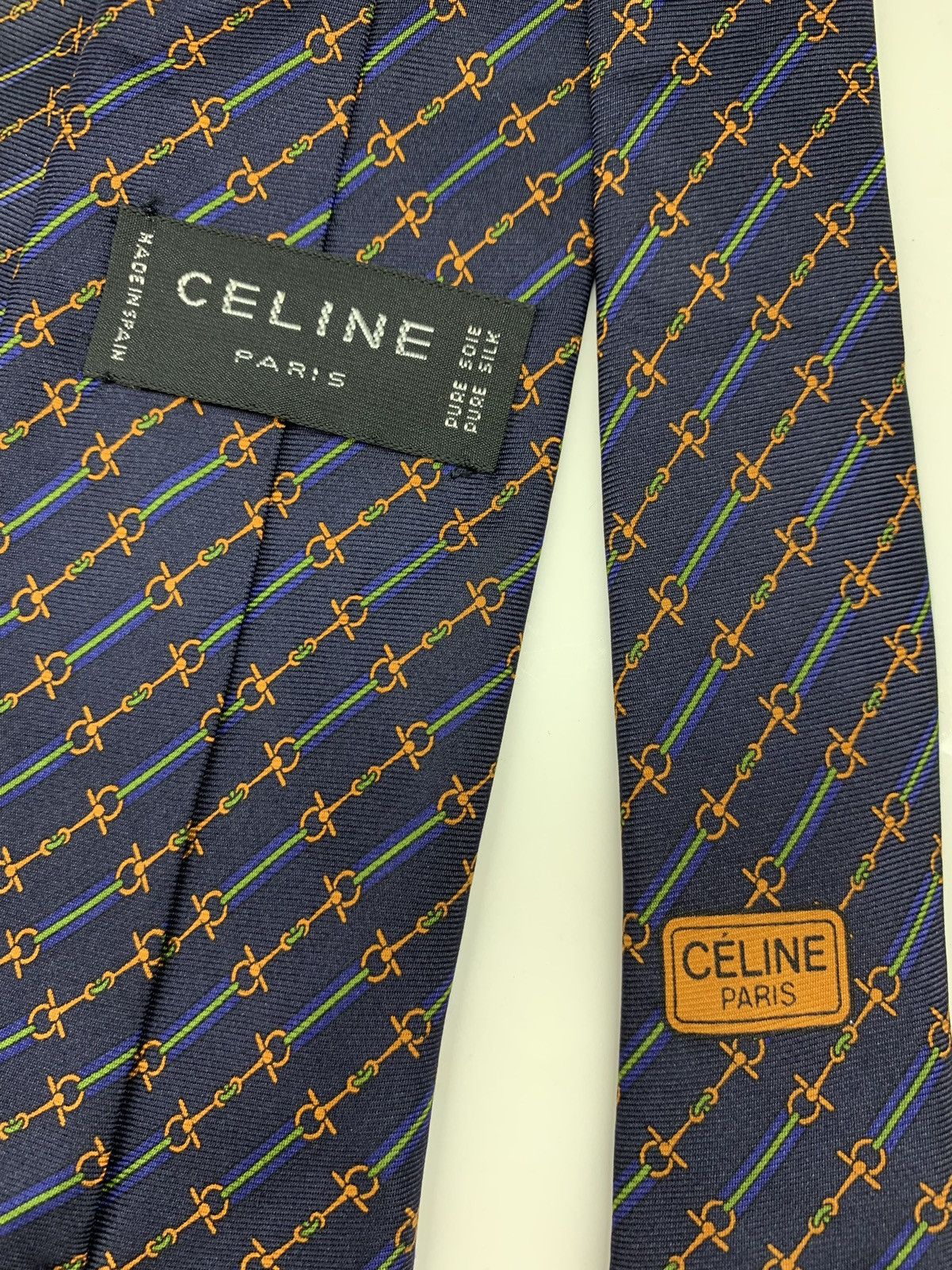 Celine × Designer Celine Silk Made In Italy Monogram Tie Size ONE SIZE - 6 Thumbnail