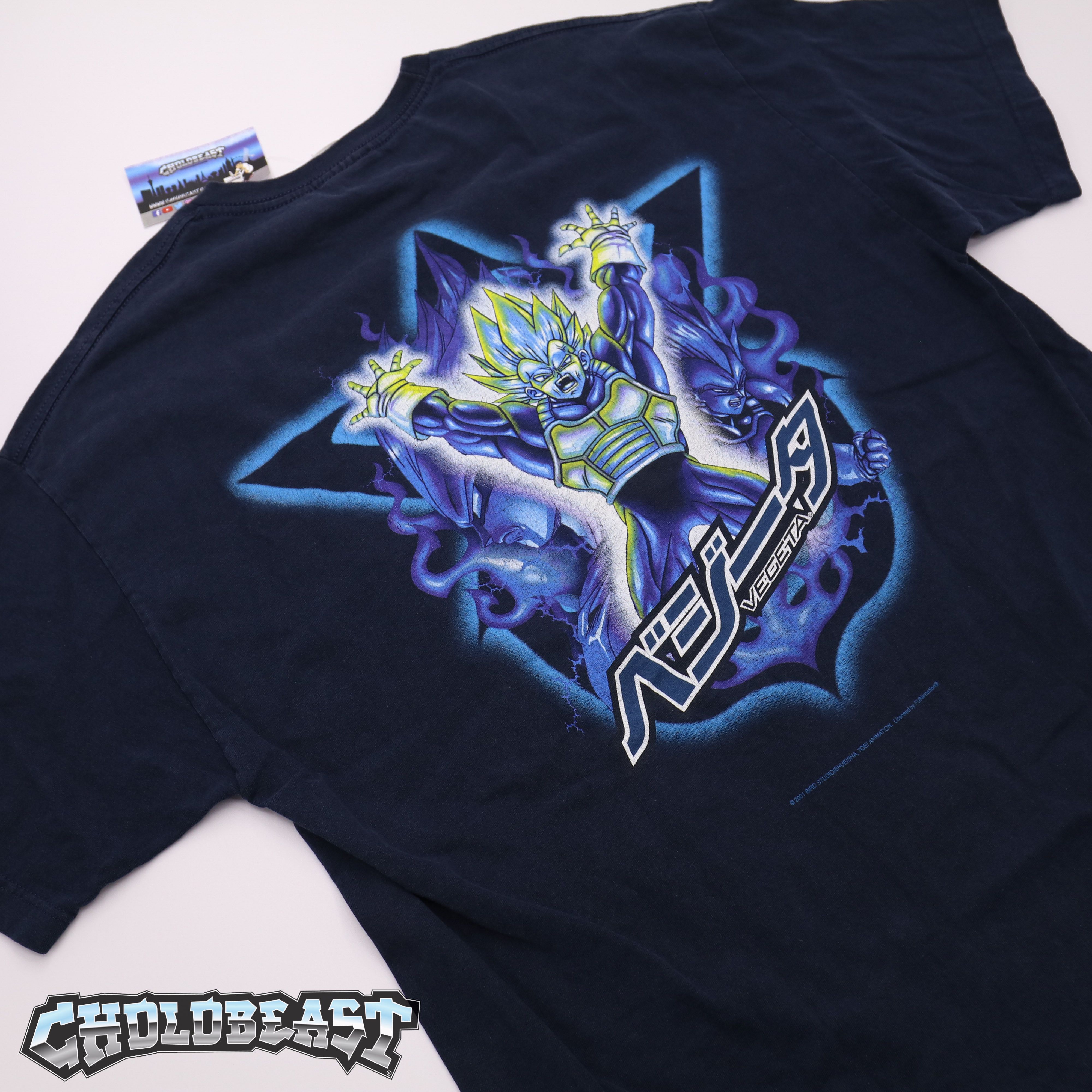Dragon Ash 激レアヴィンテージ2001年ライブTシャツ Vintage VTG Dragon Ball Z 2001 Vegeta T shirt Sz XL Anime 1990s