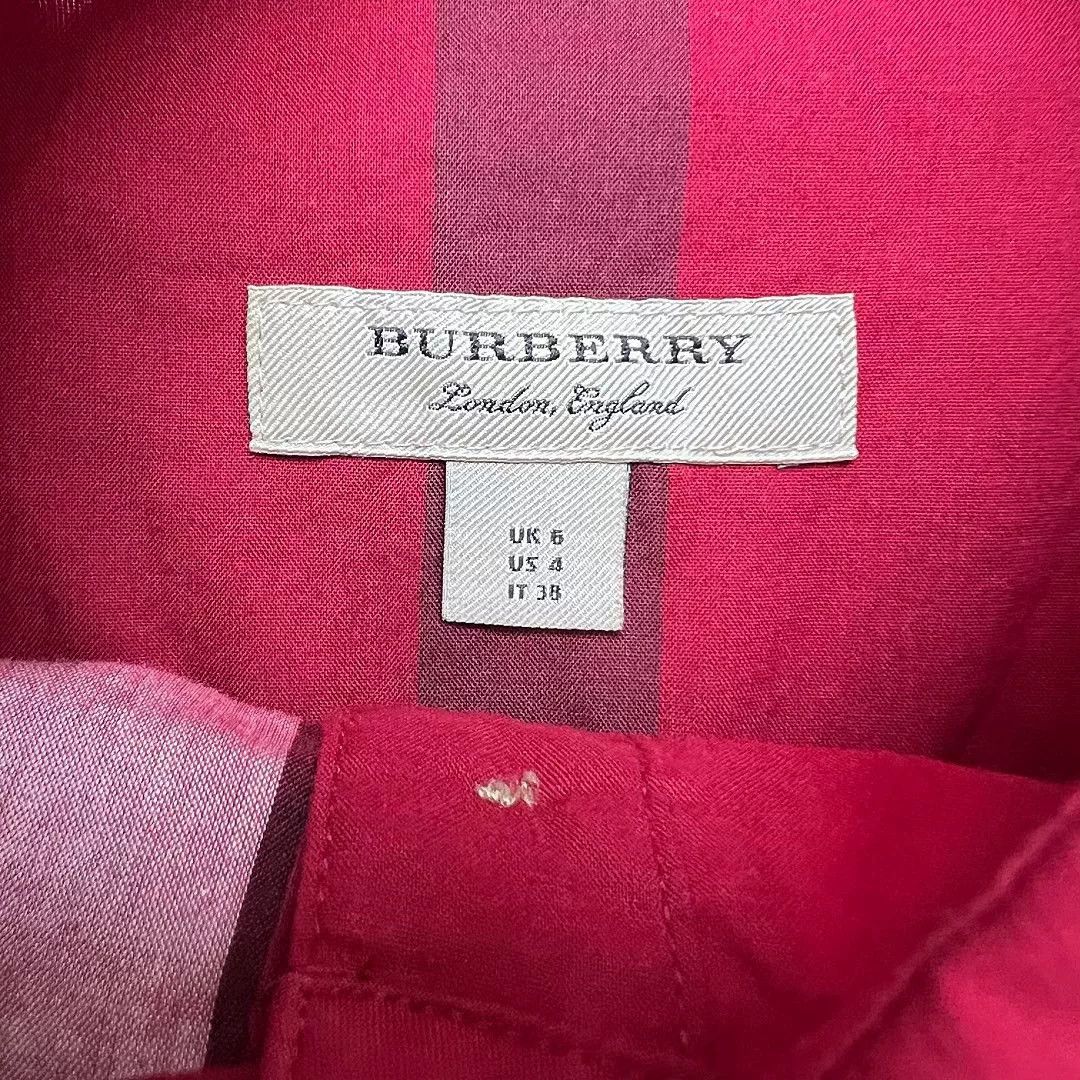 Burberry Burberry Red Check Long-Sleeve Dress Size M / US 6-8 / IT 42-44 - 3 Thumbnail