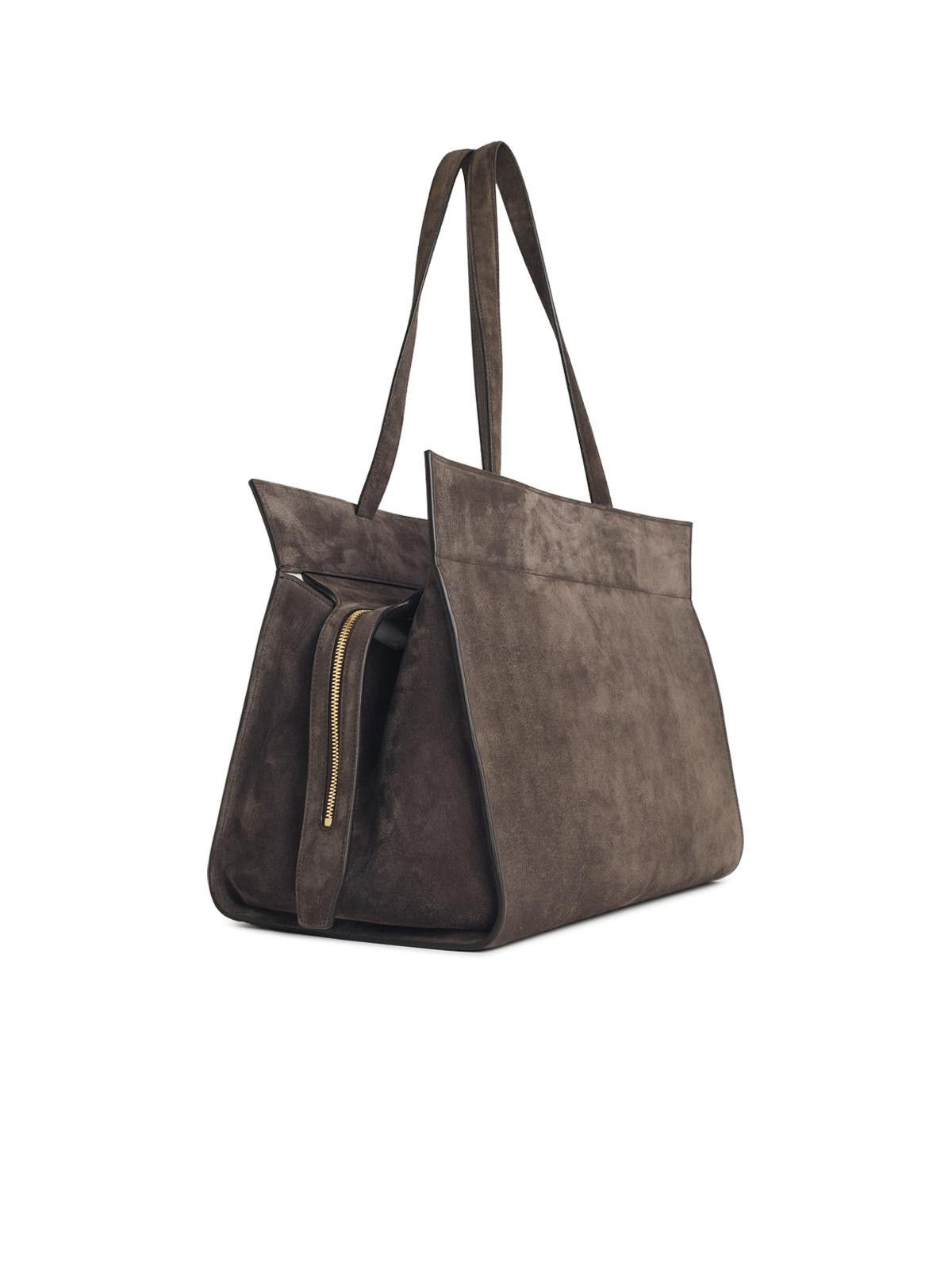 KHAITE KHAITE 'Crosby' Suede Cocoa Bag Size ONE SIZE - 2 Thumbnail