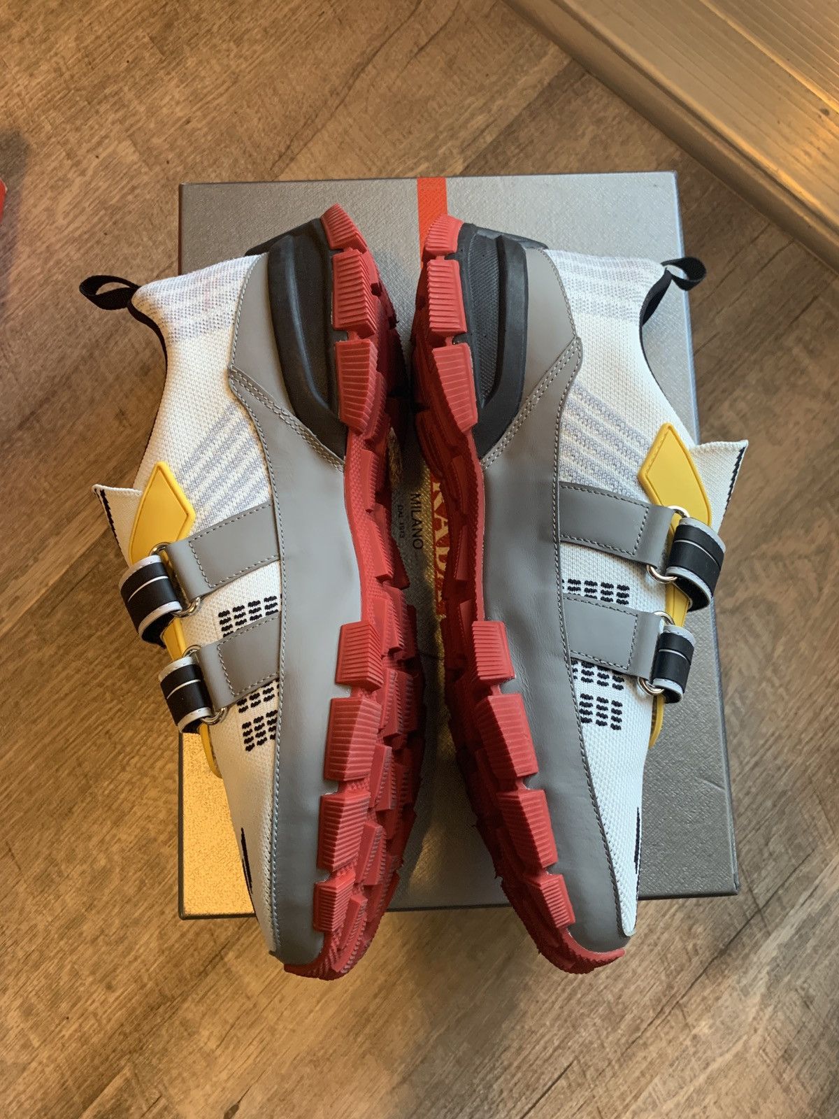 Prada Prada Sneakers Grey Red Size US 9 / EU 42 - 3 Thumbnail