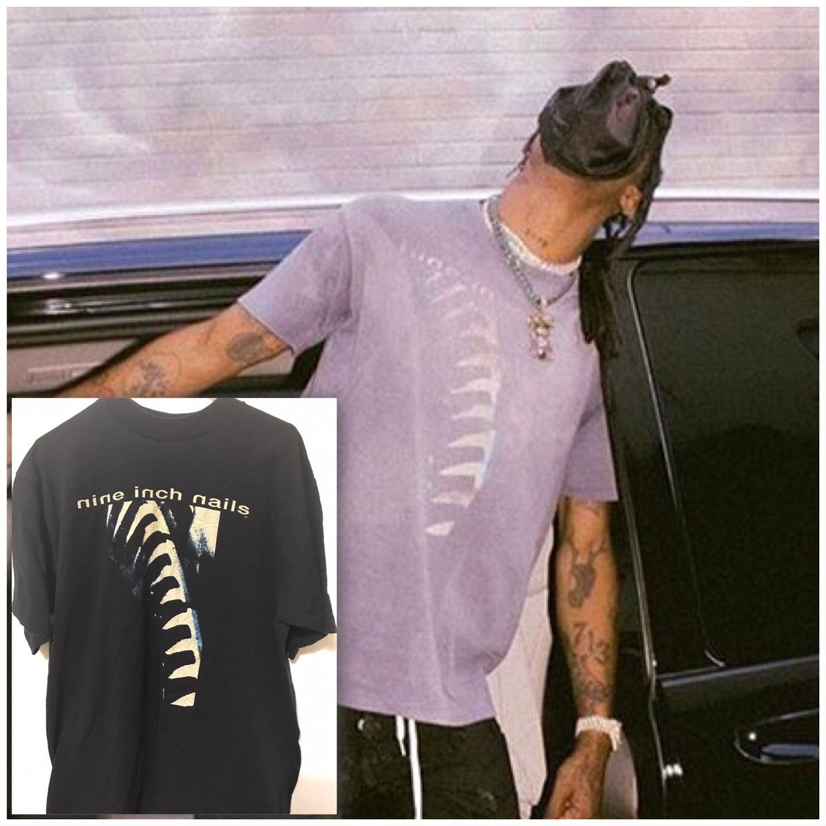 Vintage *As worn by TRAVIS SCOTT Vtg 90 NIN NINE INCH NAILS T