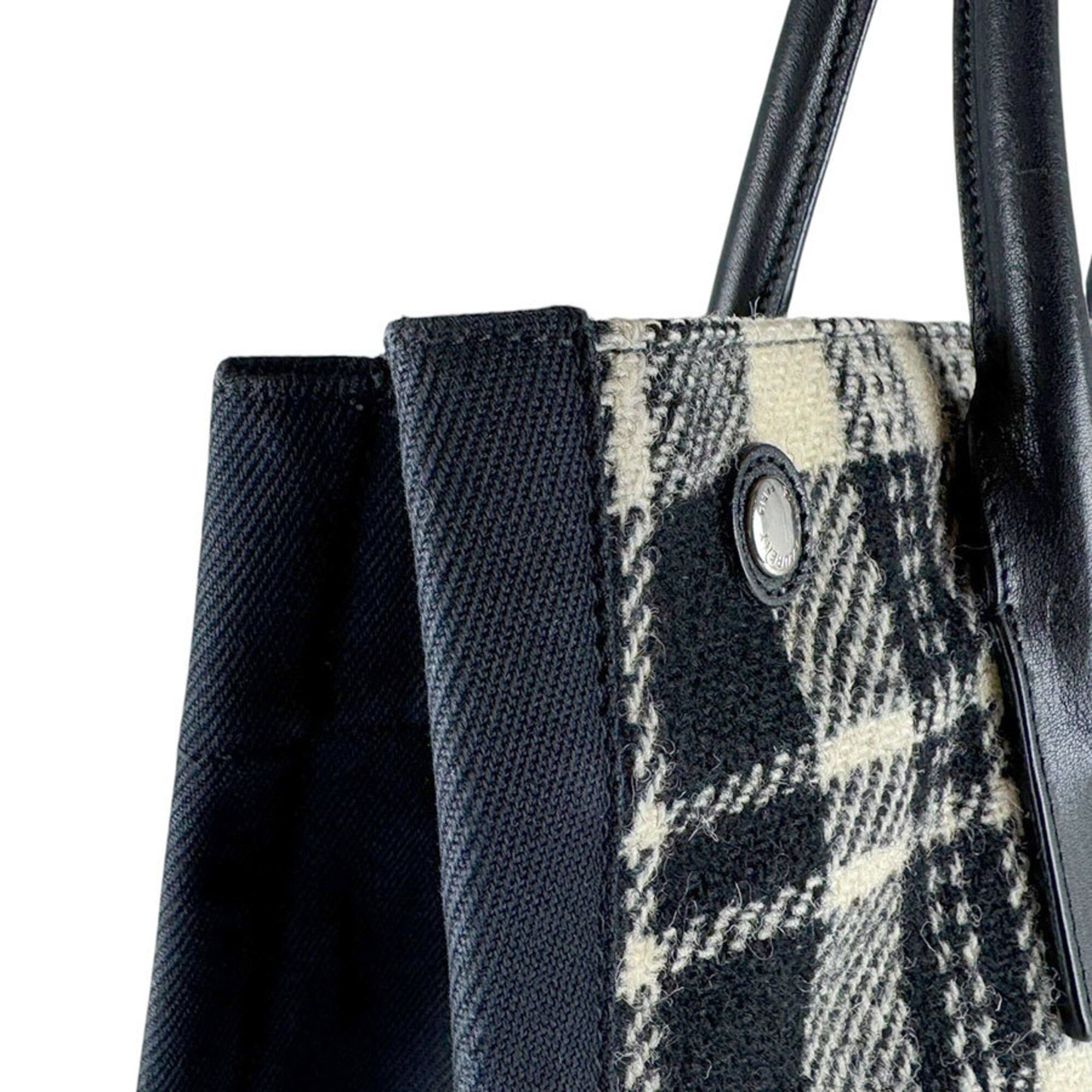 Saint Laurent Paris Saint Laurent Tote Bag Handbag Rive Gauche Noé N S Leather Cotton Black White Men's Women's 631682 z10659 Size ONE SIZE - 6 Thumbnail