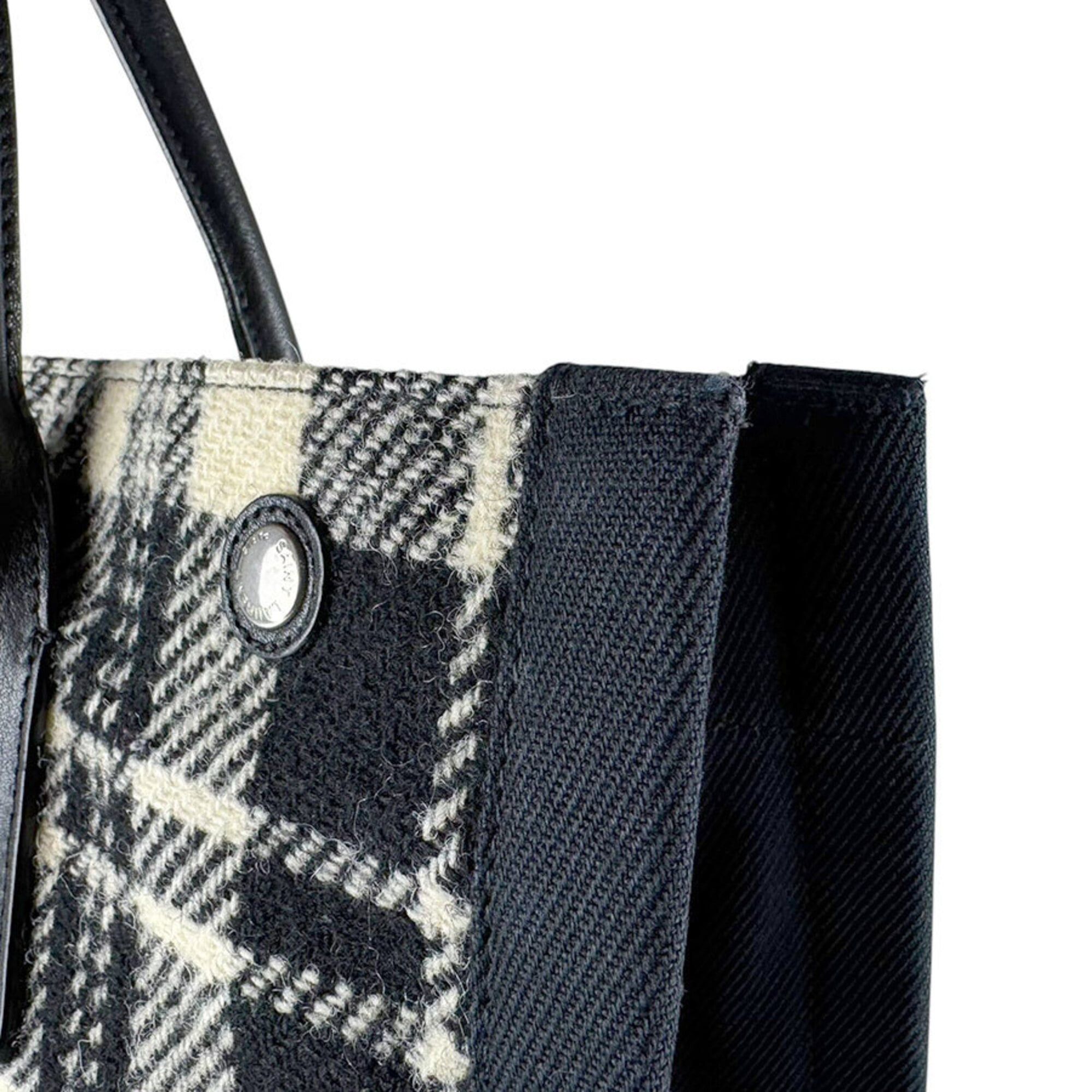 Saint Laurent Paris Saint Laurent Tote Bag Handbag Rive Gauche Noé N S Leather Cotton Black White Men's Women's 631682 z10659 Size ONE SIZE - 5 Thumbnail