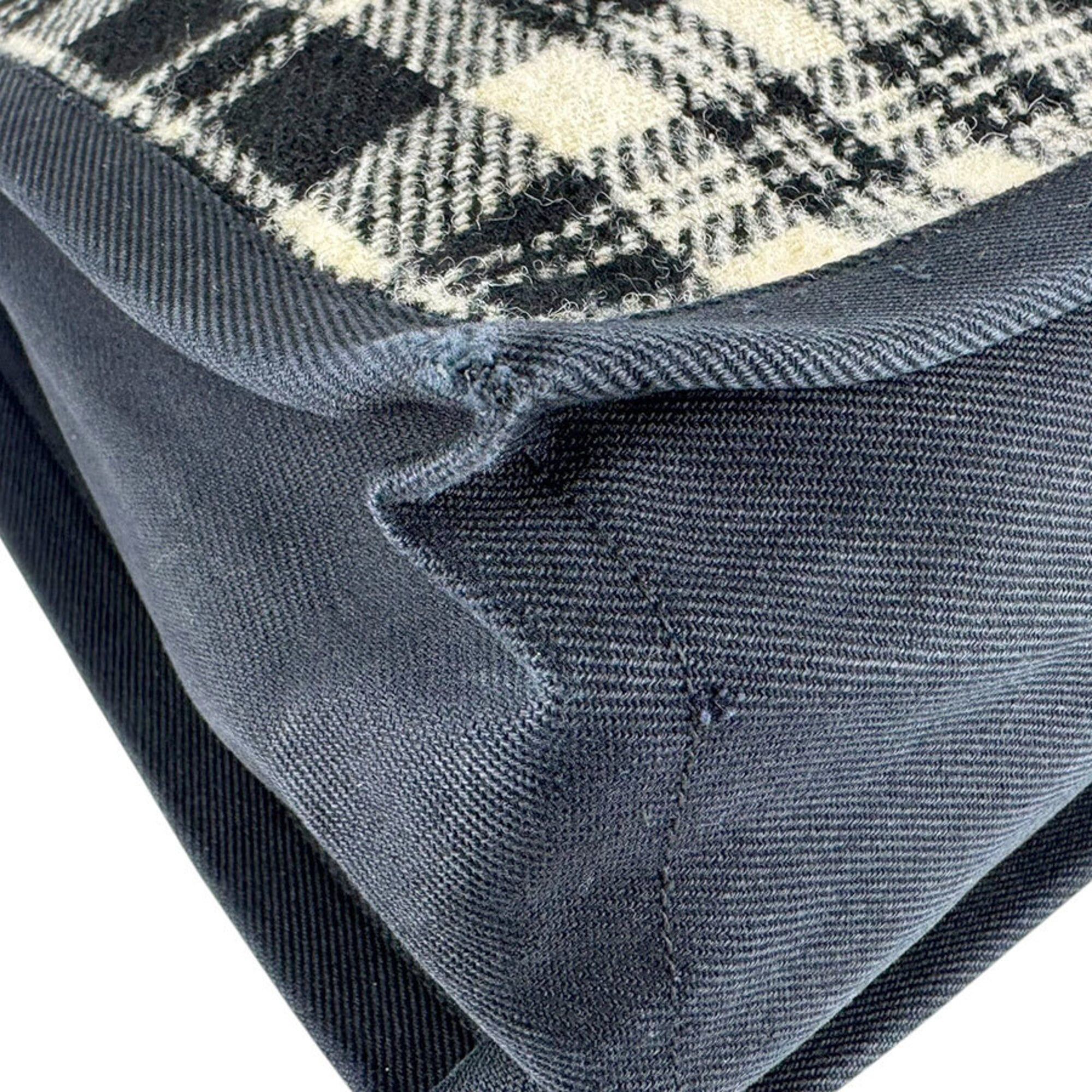 Saint Laurent Paris Saint Laurent Tote Bag Handbag Rive Gauche Noé N S Leather Cotton Black White Men's Women's 631682 z10659 Size ONE SIZE - 8 Thumbnail