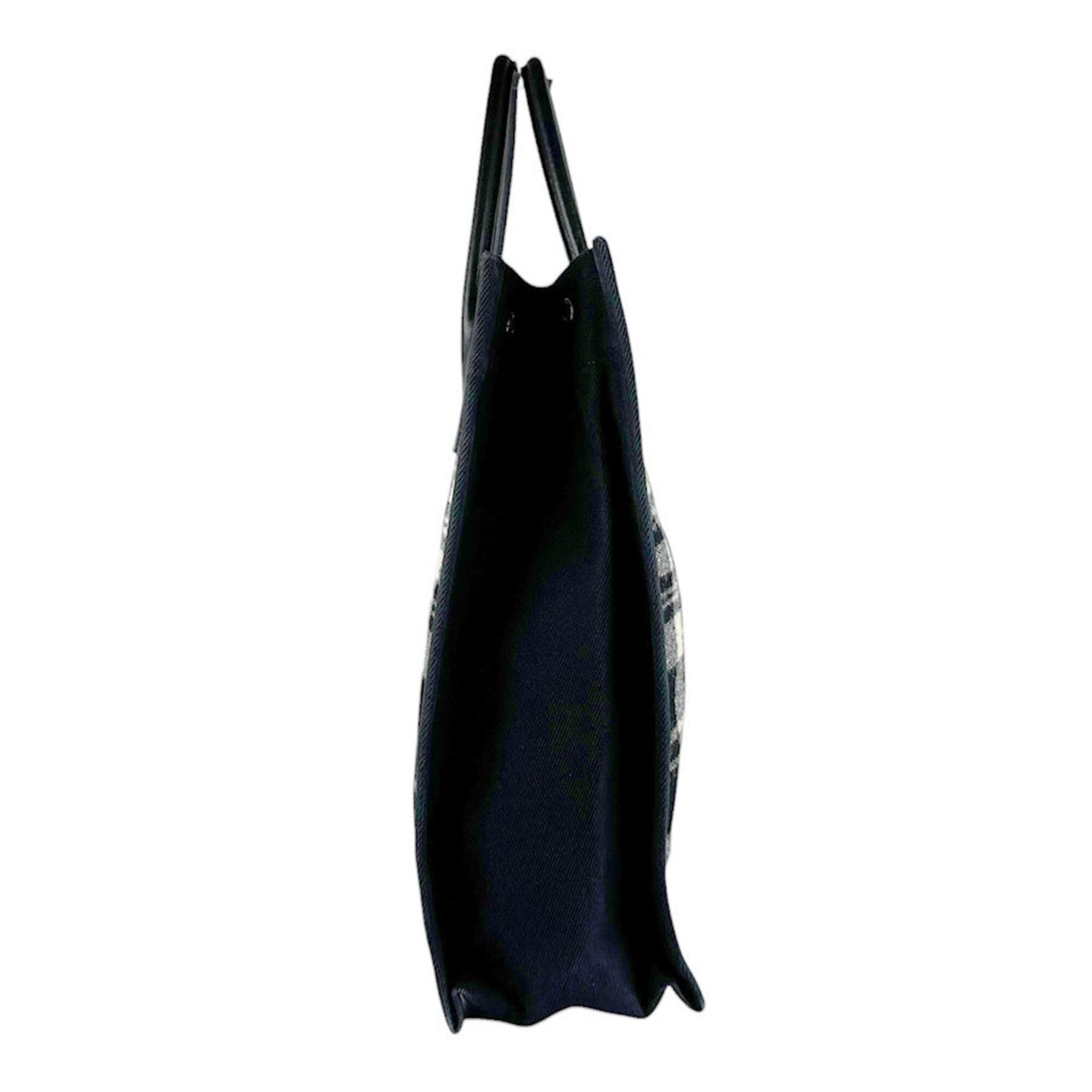 Saint Laurent Paris Saint Laurent Tote Bag Handbag Rive Gauche Noé N S Leather Cotton Black White Men's Women's 631682 z10659 Size ONE SIZE - 2 Thumbnail