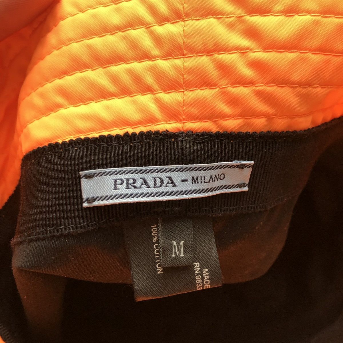 Prada Prada nylon neon orange bucket hat Size ONE SIZE - 2 Preview
