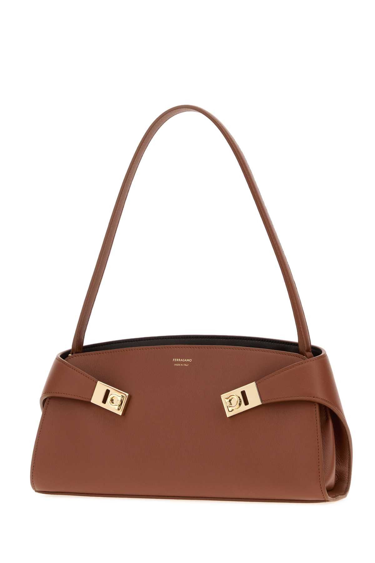 Salvatore Ferragamo Caramel Leather Hug Shoulder Bag Size ONE SIZE - 2 Thumbnail