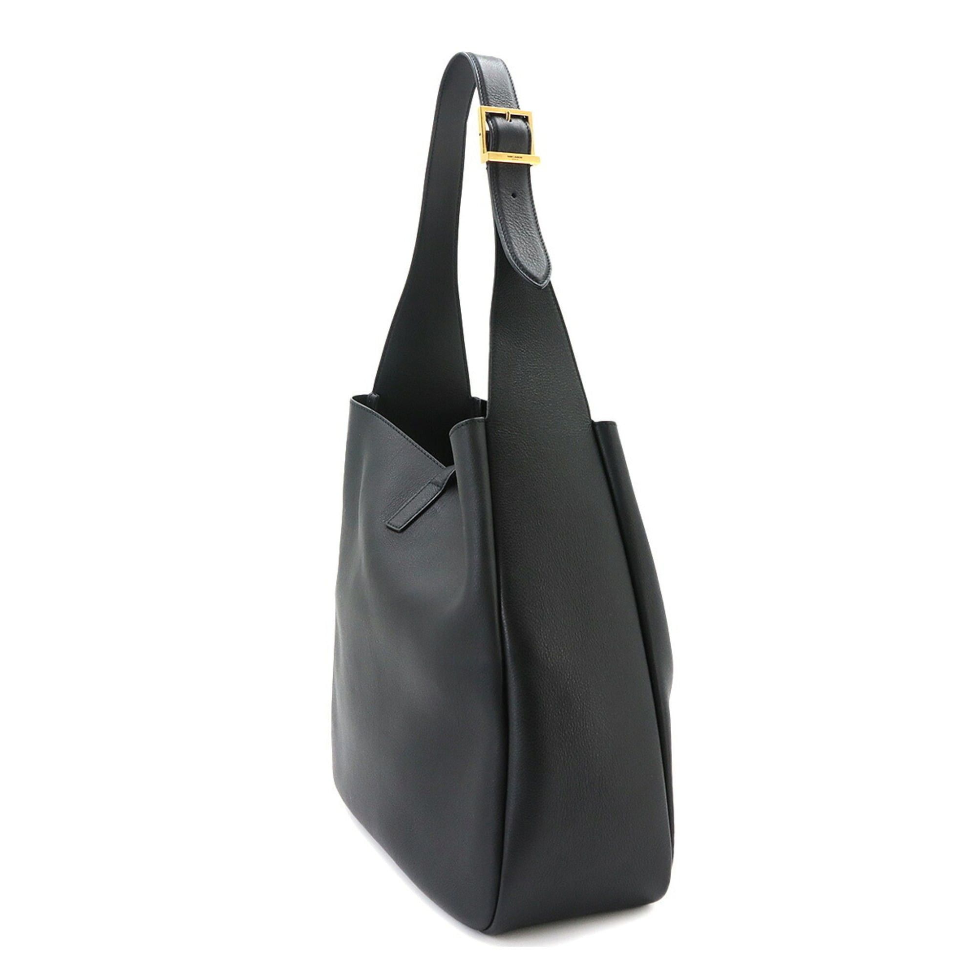 Saint Laurent Paris Saint Laurent LE 5 A 7 Soft Large Shoulder Handbag Leather Black 753837 Bag Size ONE SIZE - 4 Thumbnail