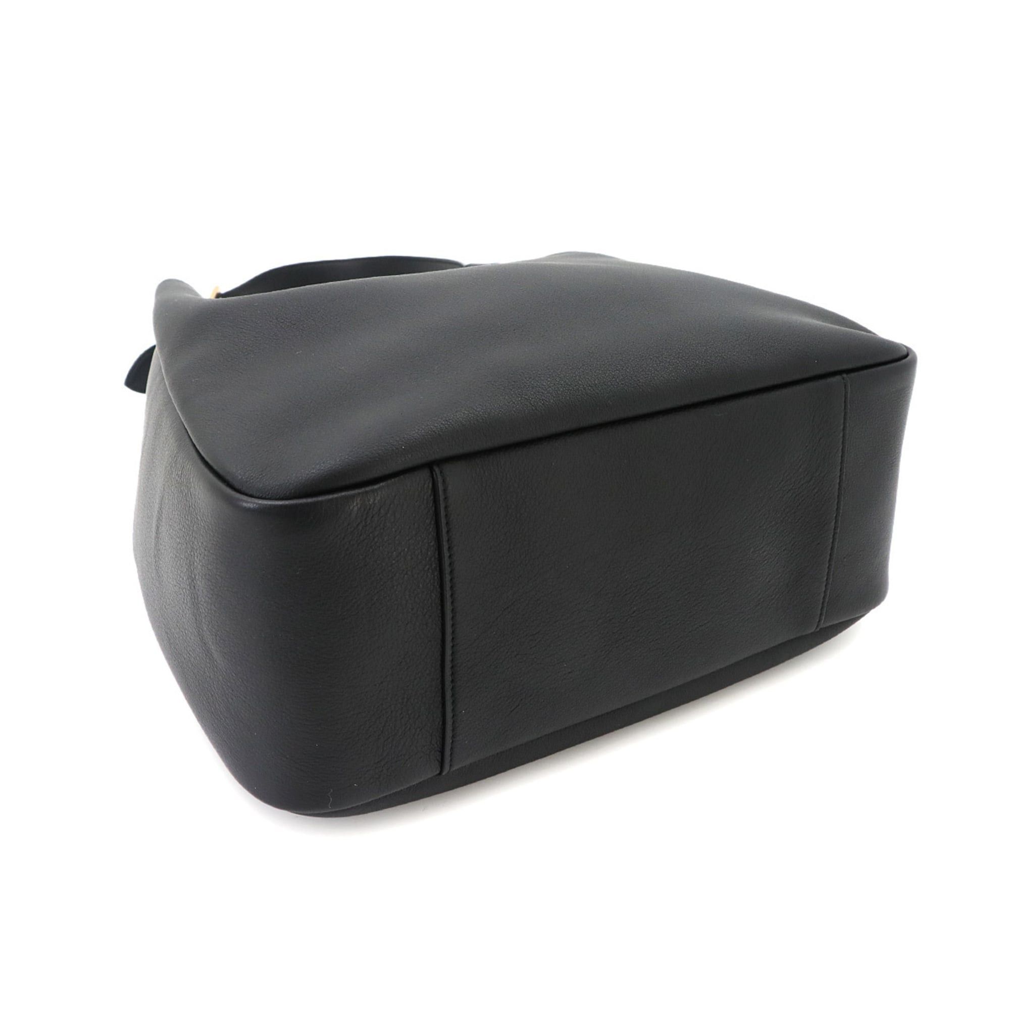 Saint Laurent Paris Saint Laurent LE 5 A 7 Soft Large Shoulder Handbag Leather Black 753837 Bag Size ONE SIZE - 5 Thumbnail
