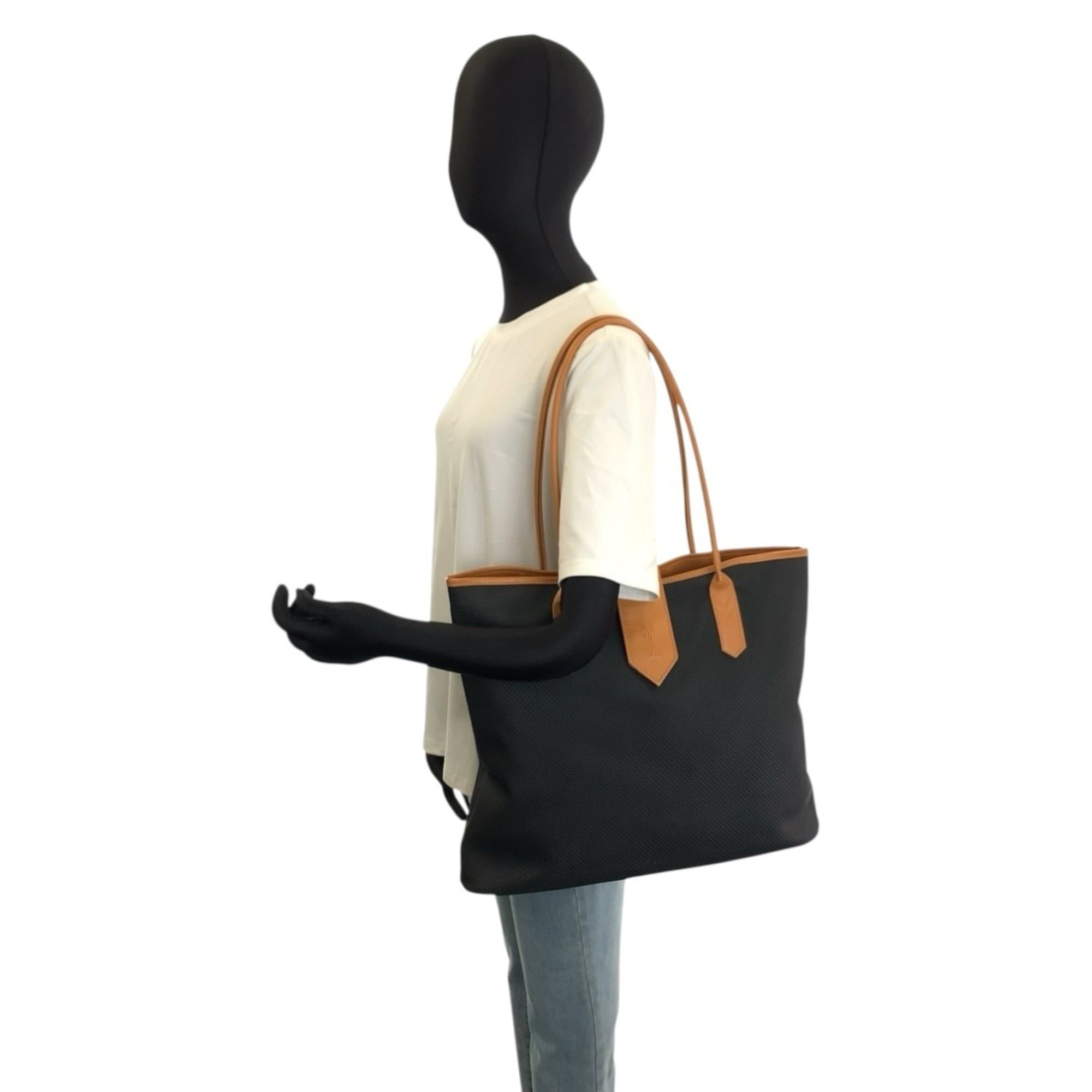 Yves Saint Laurent YVES SAINT LAURENT YSL Black and Brown Tote Bag Shoulder for Women Size ONE SIZE - 5 Thumbnail