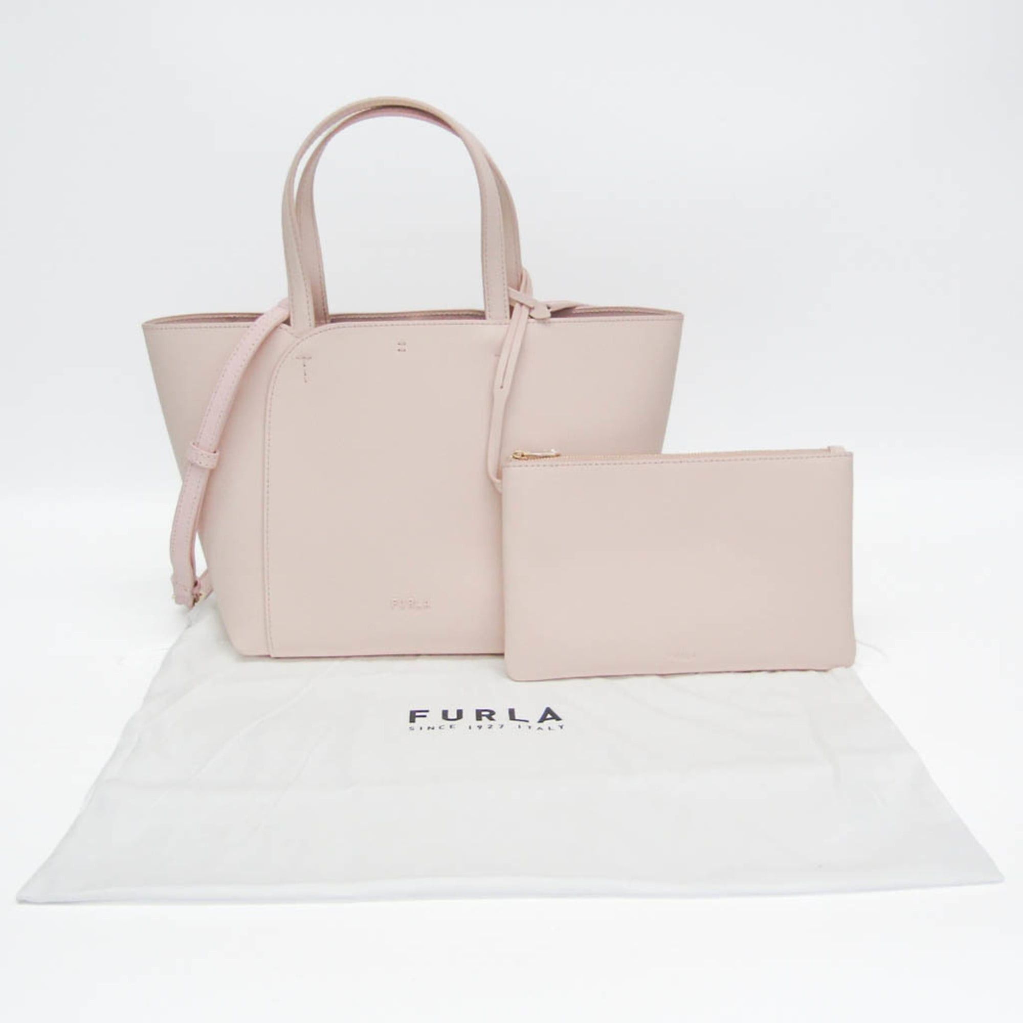 Furla Furla MIADIVA Women's Leather Shoulder Bag,Tote Bag Light Pink Size ONE SIZE - 2 Thumbnail