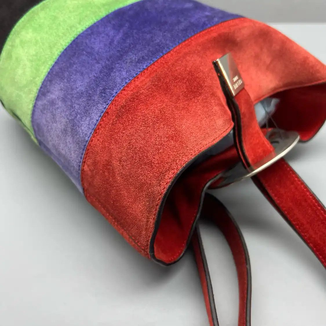 Celine CELINE bucket bag multi-color suede shoulder bag Size ONE SIZE - 13 Thumbnail