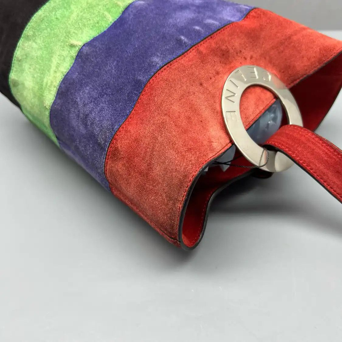 Celine CELINE bucket bag multi-color suede shoulder bag Size ONE SIZE - 17 Thumbnail