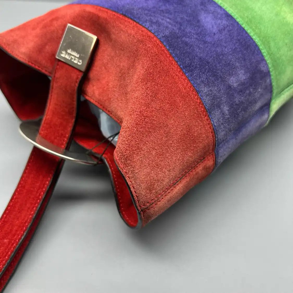 Celine CELINE bucket bag multi-color suede shoulder bag Size ONE SIZE - 14 Thumbnail