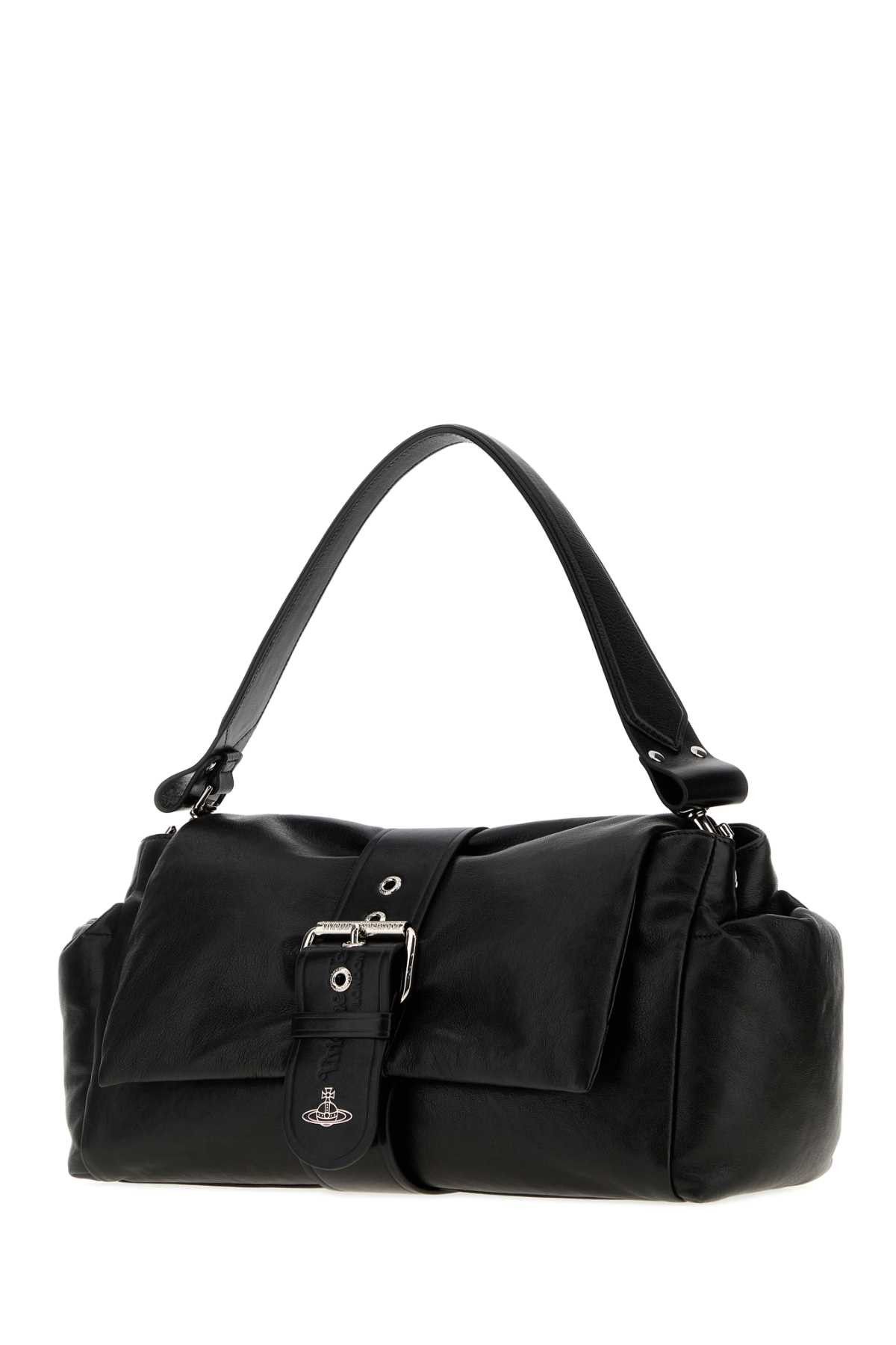 Vivienne Westwood Black Leather Hazel Xl Shoulder Bag Size ONE SIZE - 2 Thumbnail