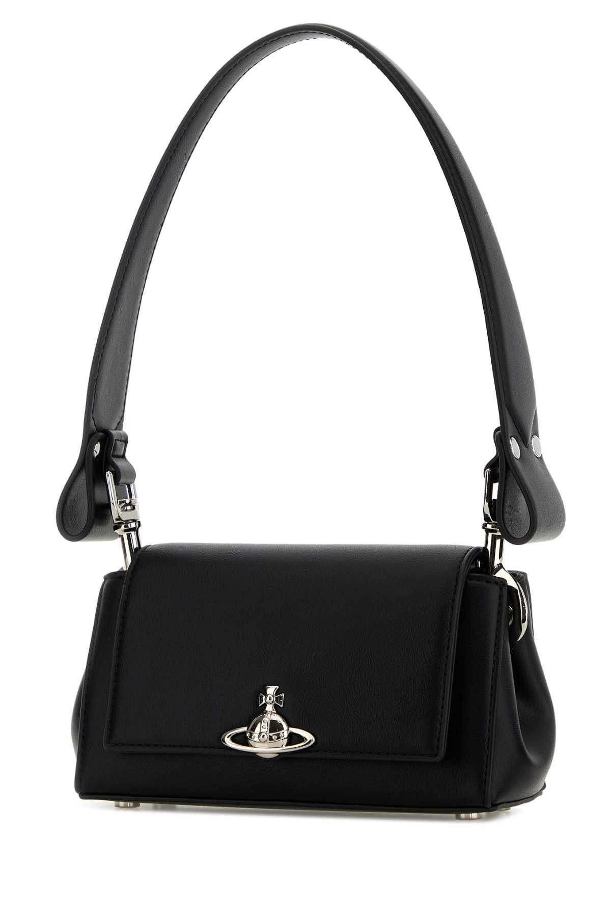 Vivienne Westwood Black Synthetic Leather Small Hazel Shoulder Bag Size ONE SIZE - 2 Thumbnail