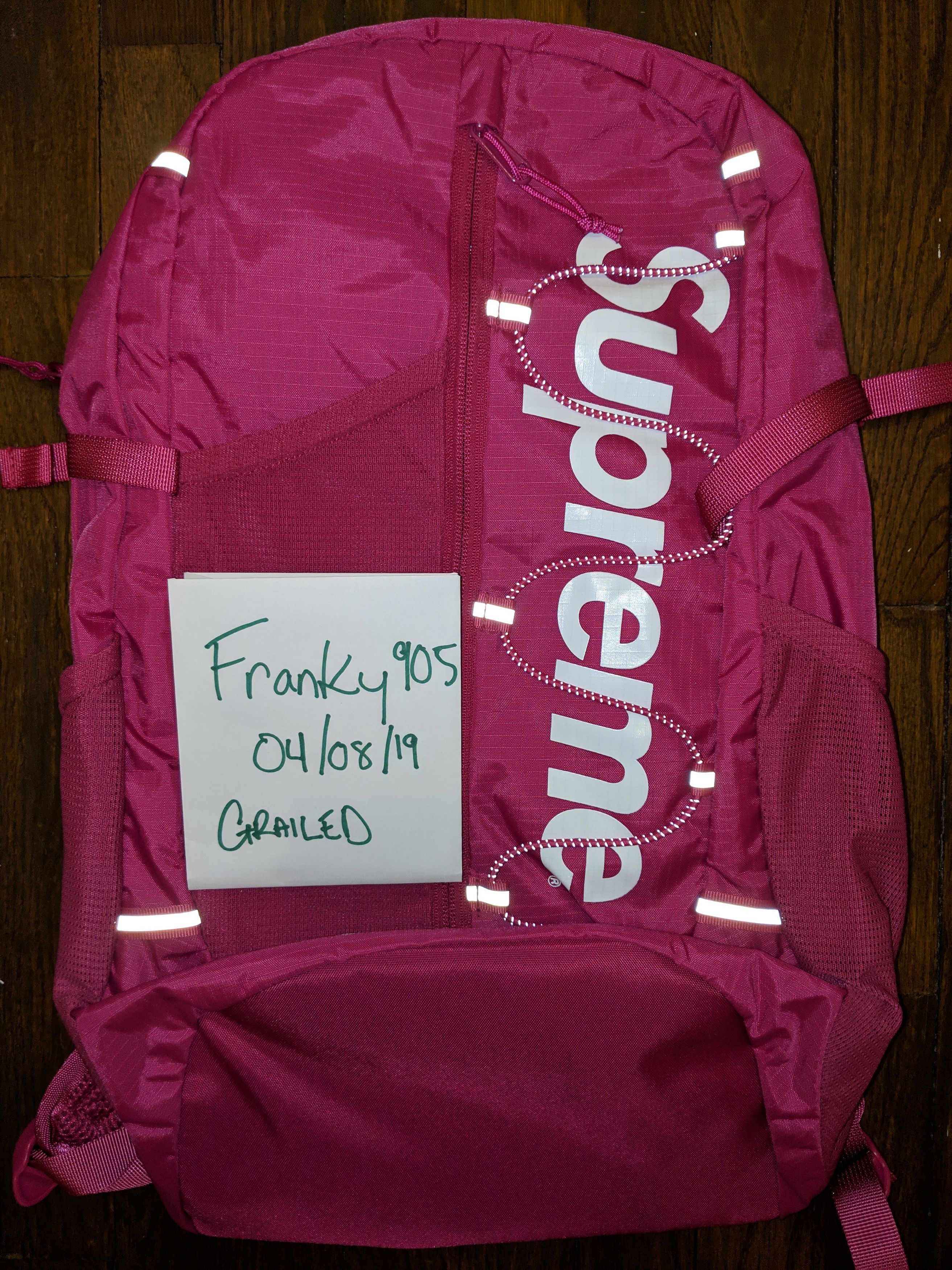 Supreme ss17 hotsell magenta backpack