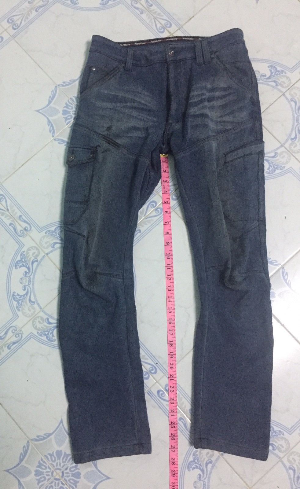 Japanese Brand Cargo Jean Pant Field Core Stretch Size US 31 - 22 Thumbnail