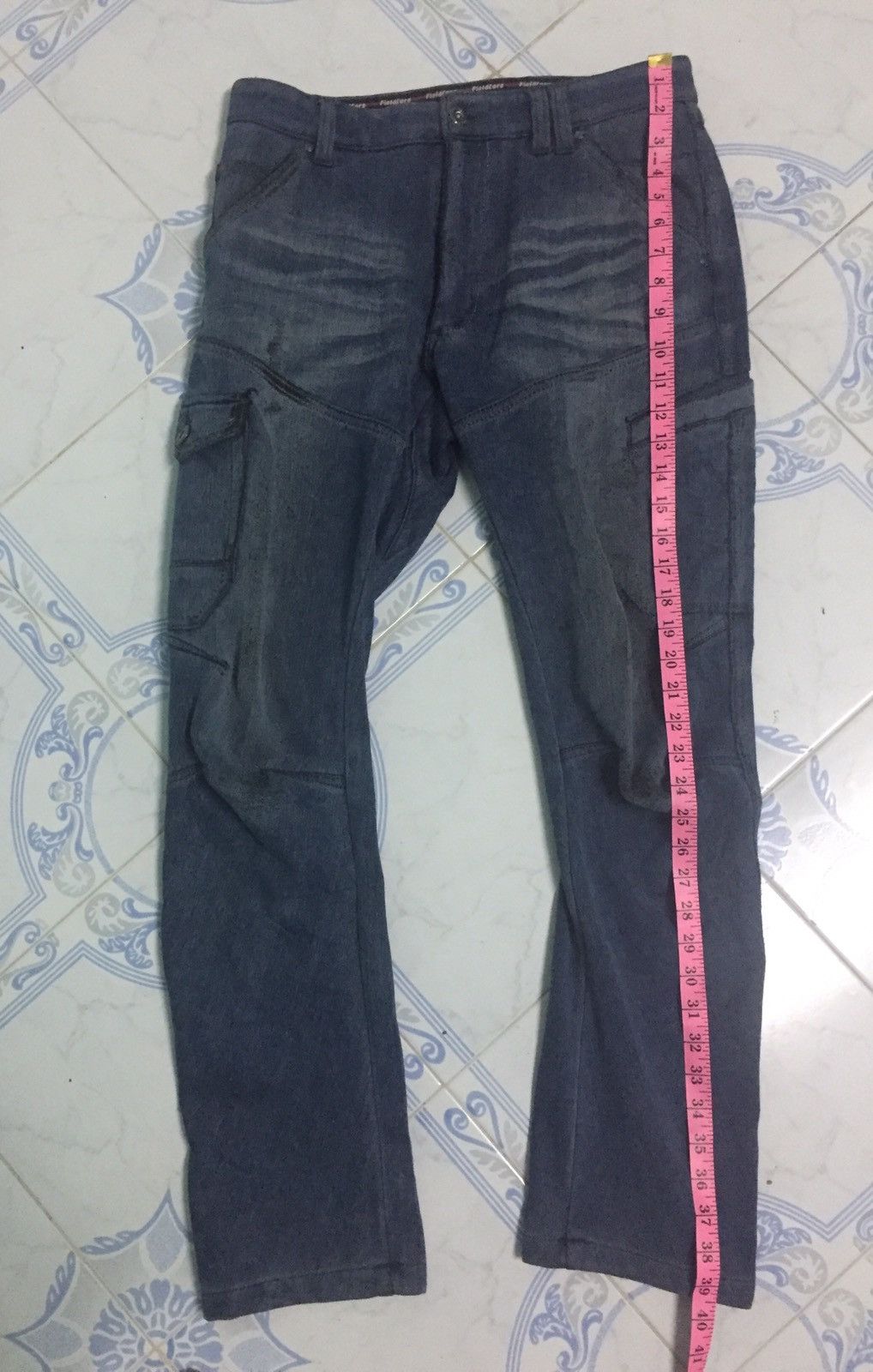 Japanese Brand Cargo Jean Pant Field Core Stretch Size US 31 - 21 Thumbnail