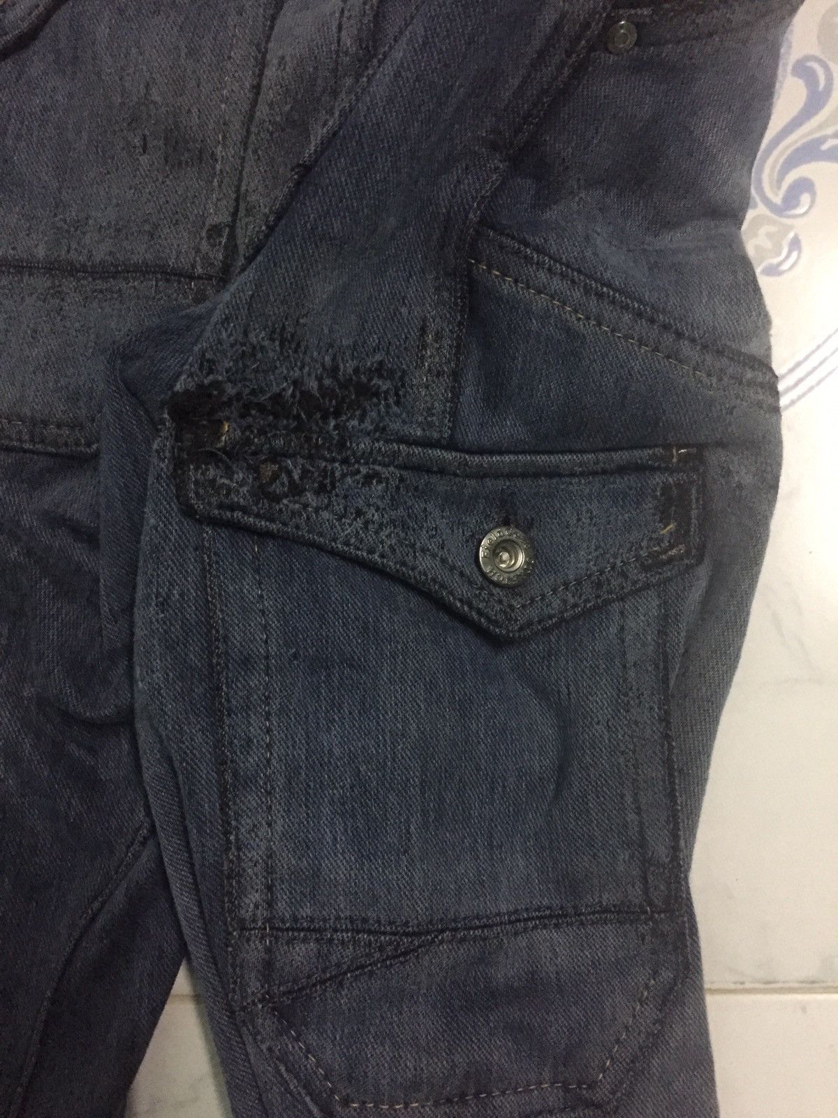 Japanese Brand Cargo Jean Pant Field Core Stretch Size US 31 - 15 Thumbnail