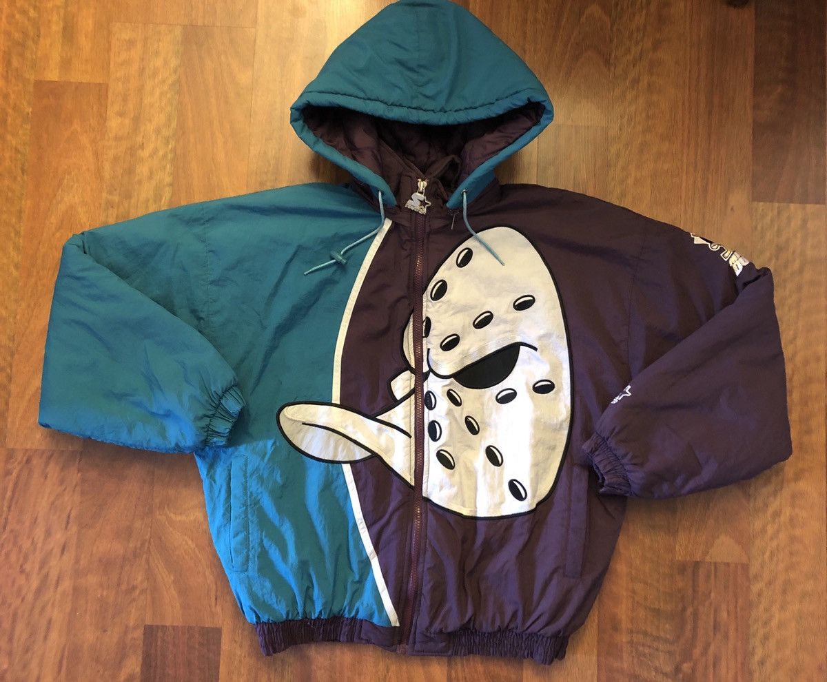 Vintage the Anaheim Mighty Ducks NHL Padded Starter Jacket 