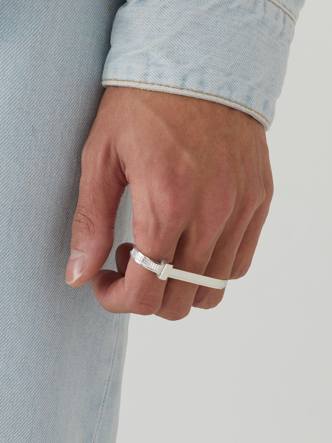 Ambush Design Ambush Design Zip Tie Ring Silver Small Unisex