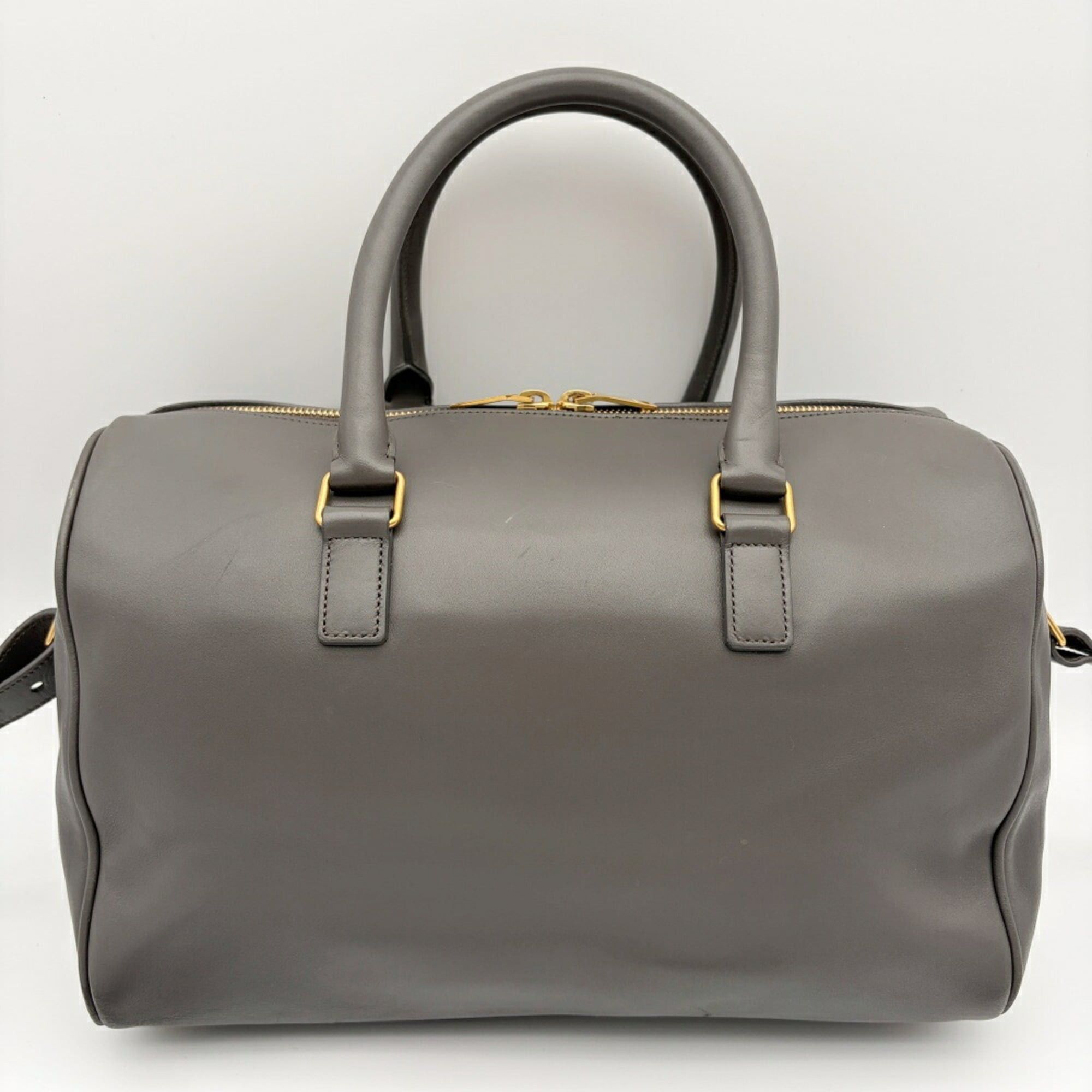 Saint Laurent Paris Saint Laurent Women's Bag, Shoulder 2-way Classic Duffle 6 322049, Leather, Gray, Mini Boston Bag Size ONE SIZE - 2 Thumbnail