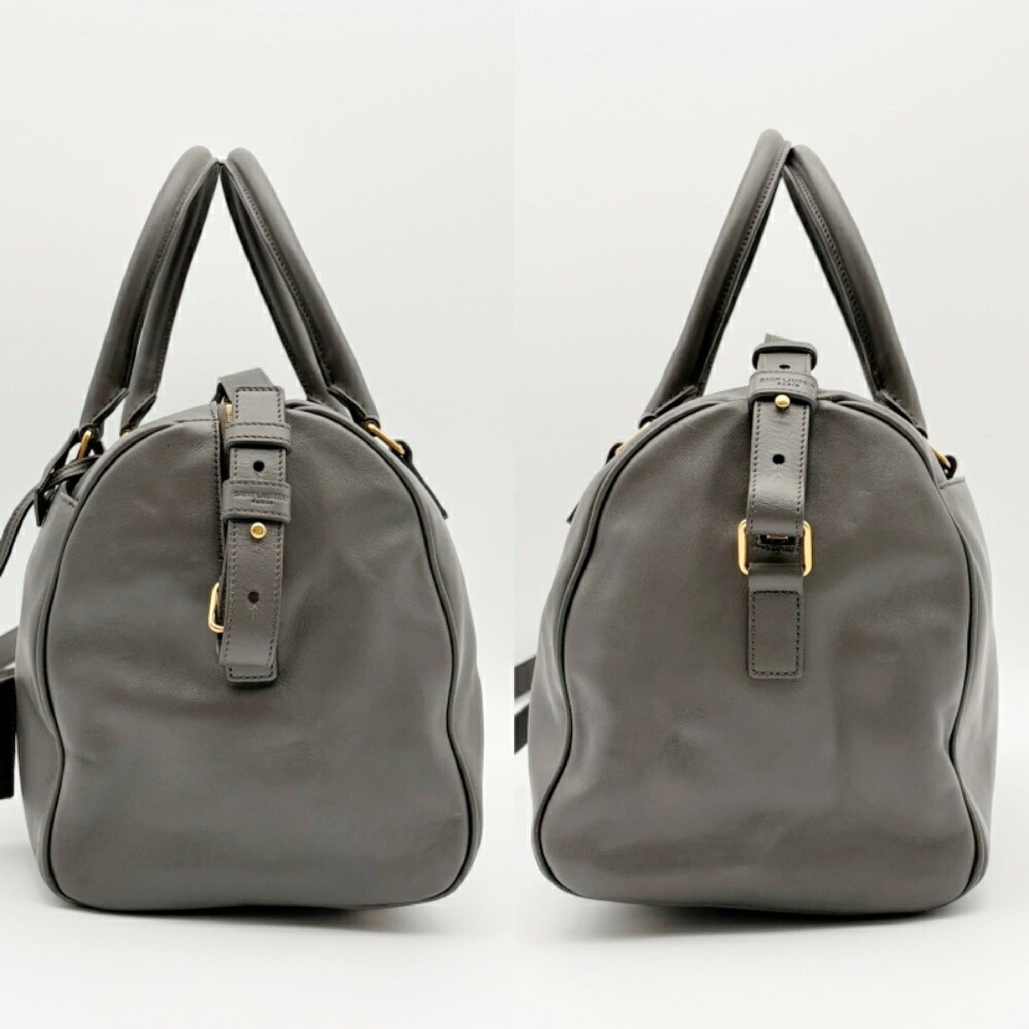 Saint Laurent Paris Saint Laurent Women's Bag, Shoulder 2-way Classic Duffle 6 322049, Leather, Gray, Mini Boston Bag Size ONE SIZE - 4 Thumbnail