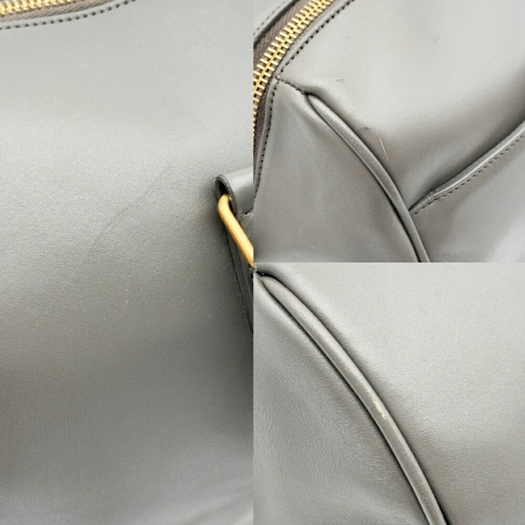 Saint Laurent Paris Saint Laurent Women's Bag, Shoulder 2-way Classic Duffle 6 322049, Leather, Gray, Mini Boston Bag Size ONE SIZE - 14 Thumbnail
