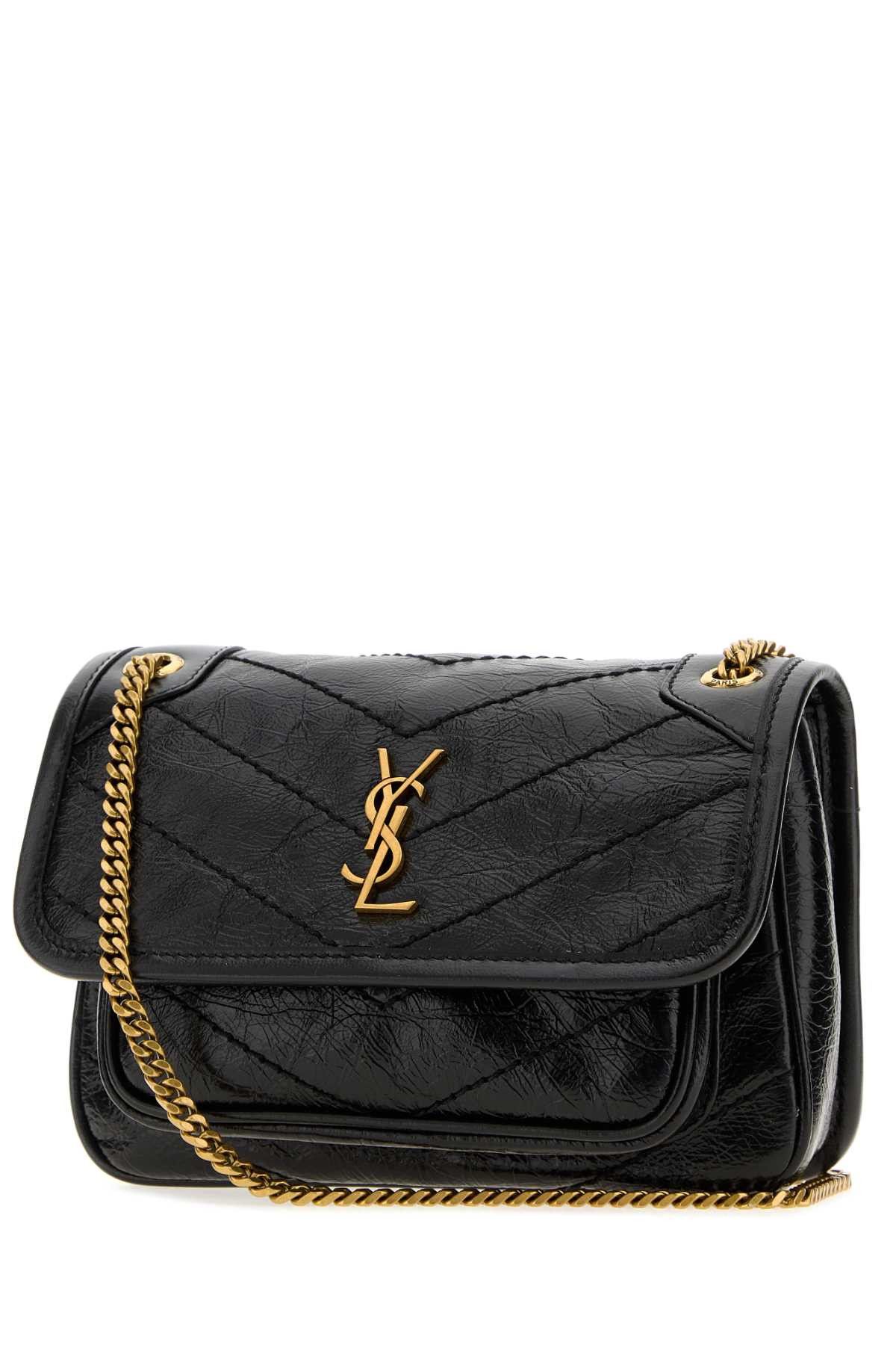Saint Laurent Paris Black Leather Mini Niki Shoulder Bag Size ONE SIZE - 2 Thumbnail