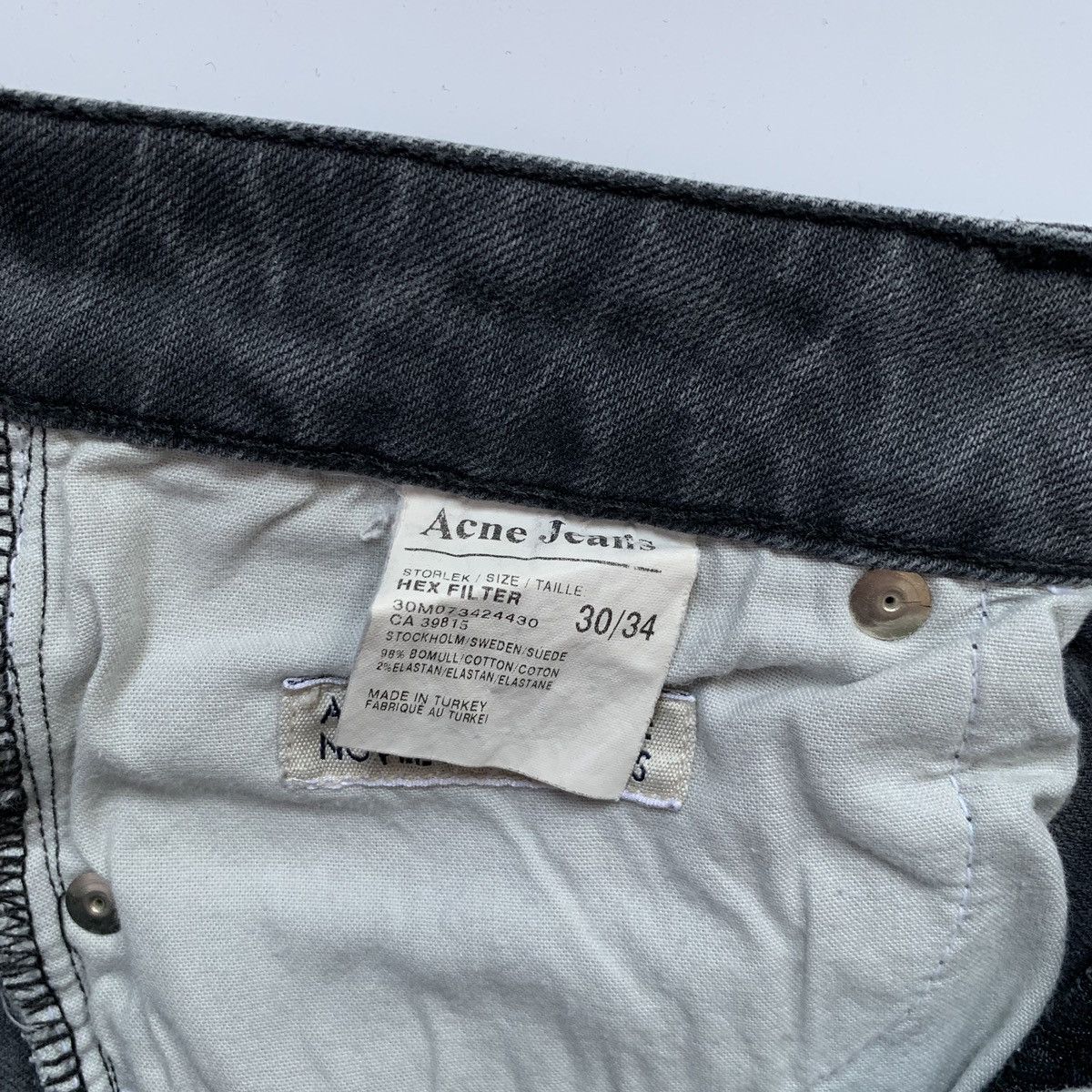 Acne Studios Acne Studios Hex Filter Skinny Jeans Size US 30 / EU 46 - 3 Thumbnail