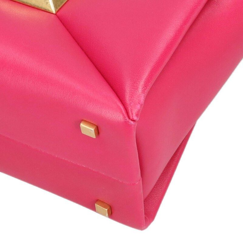 Valentino VALENTINO Roman Stud Leather Shoulder Bag Pink Size ONE SIZE - 4 Thumbnail