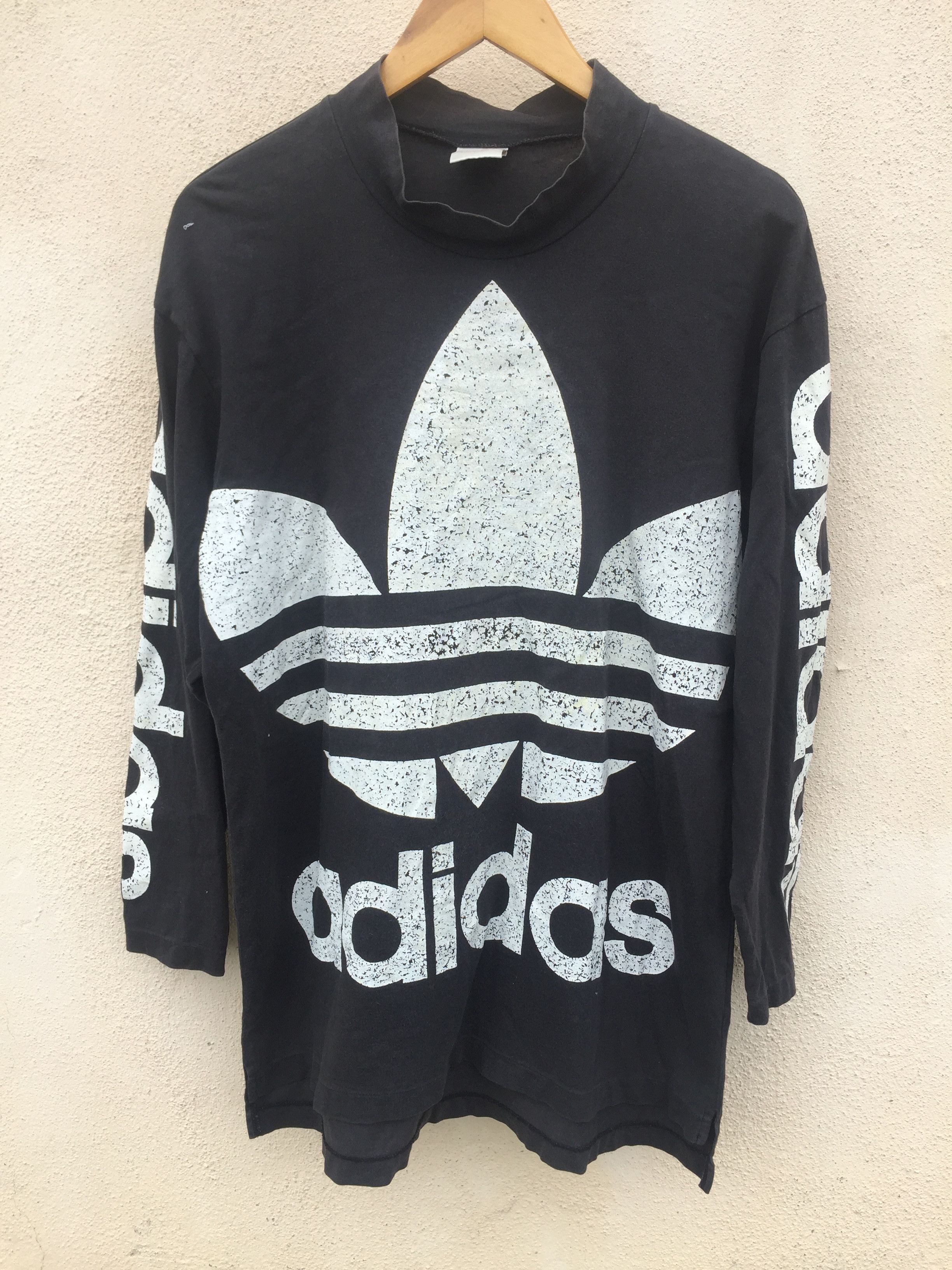 Adidas Vintage ADIDAS Big Logo Long Sleeve Shirt Size US L / EU 52-54 / 3 - 2 Thumbnail