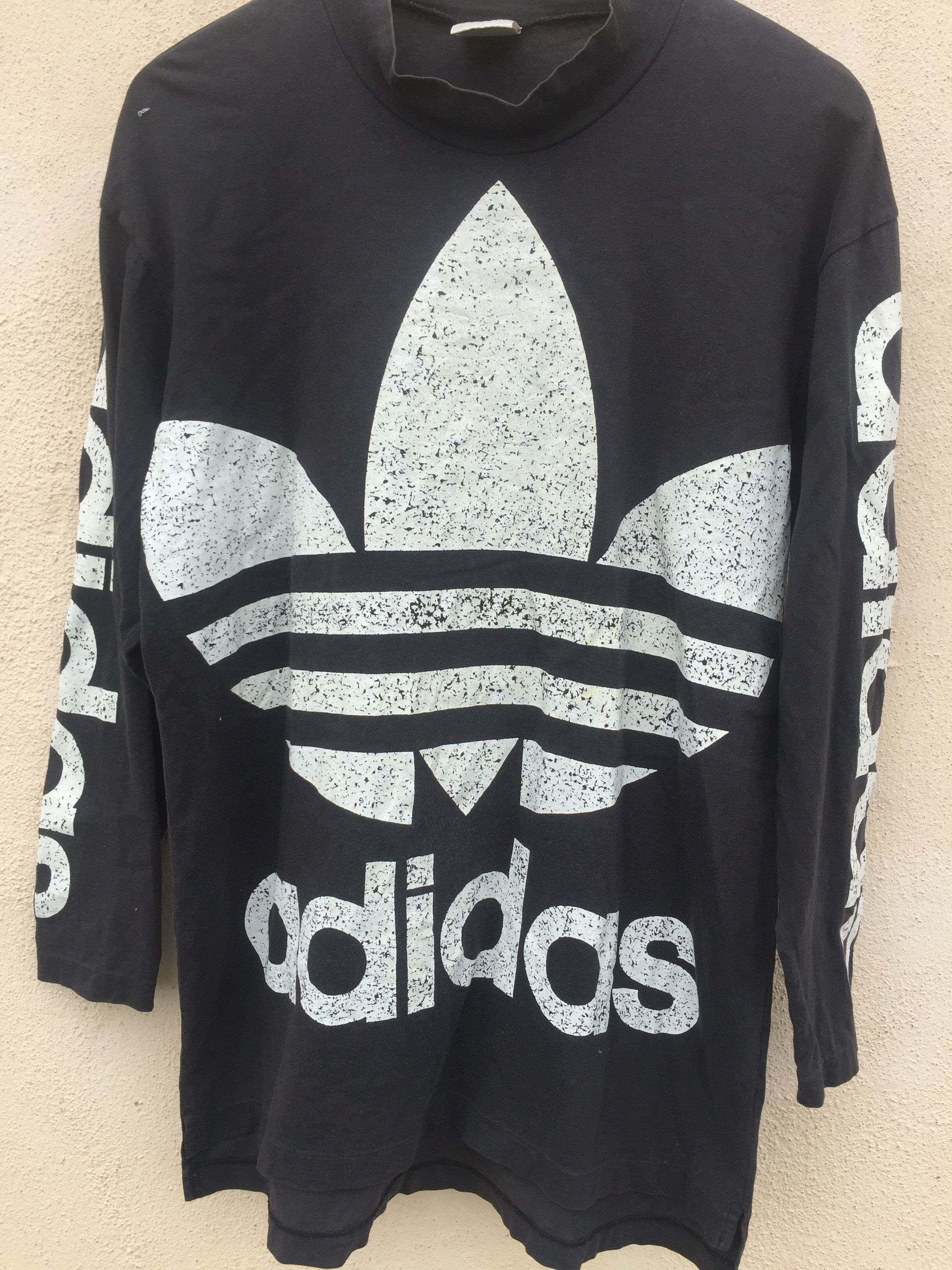 Adidas Vintage ADIDAS Big Logo Long Sleeve Shirt Size US L / EU 52-54 / 3 - 3 Thumbnail