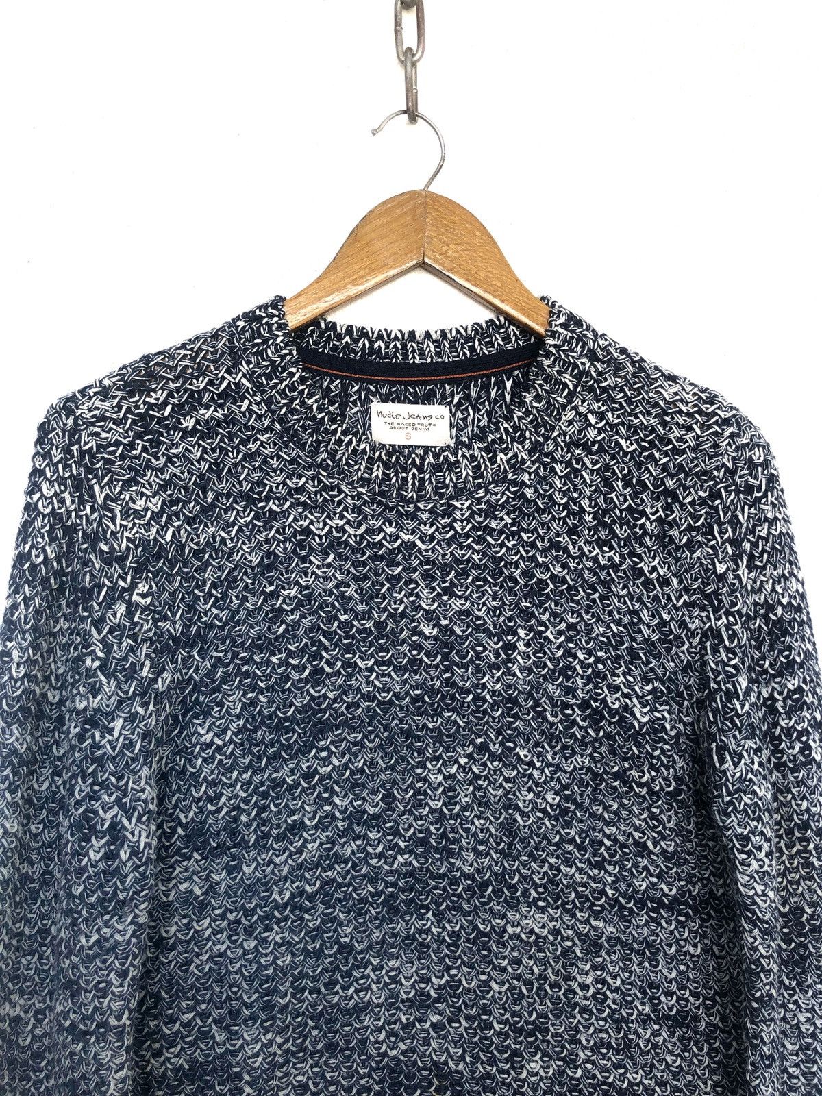 Nudie Jeans Nudie Jeans Dag Two Tones Grey Cable Knitwear Size US M / EU 48-50 / 2 - 3 Thumbnail