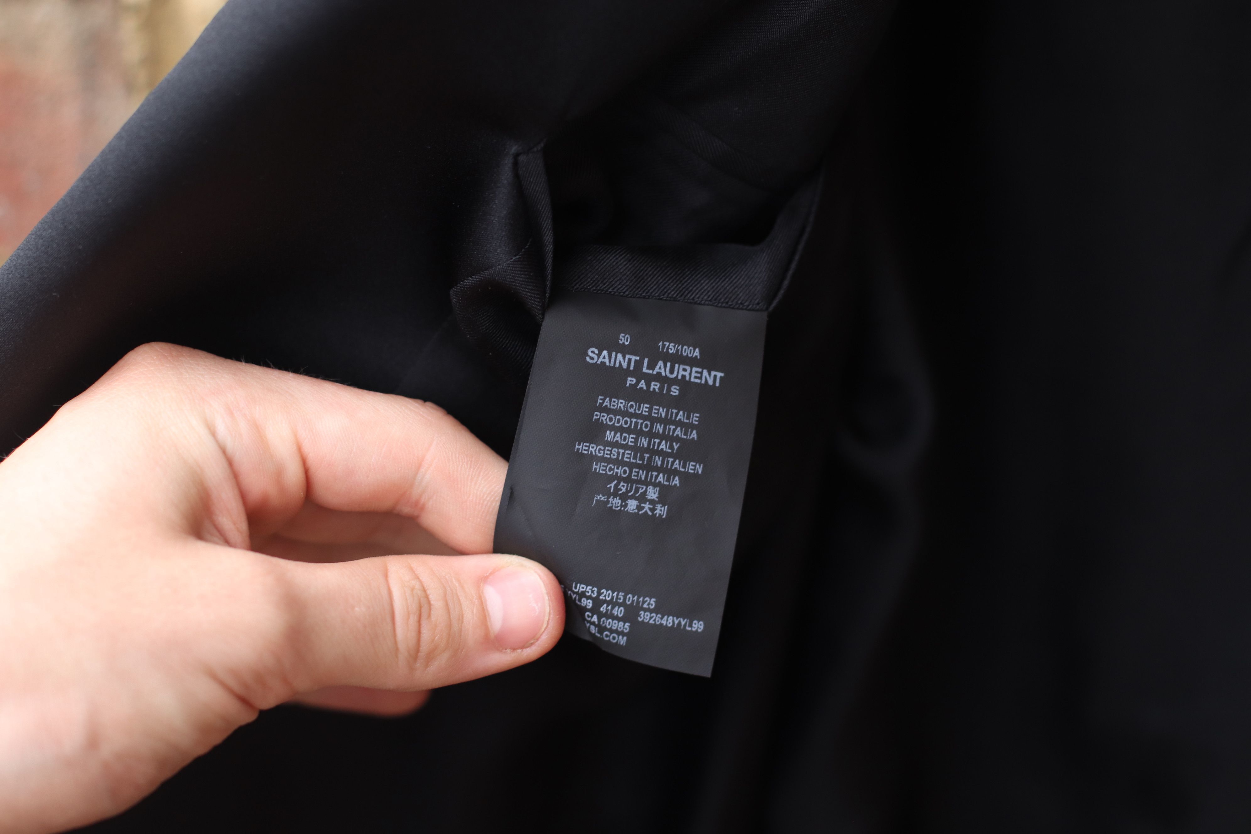 Saint Laurent Paris FW15 Blue Tuxedo Size 50R - 6 Thumbnail