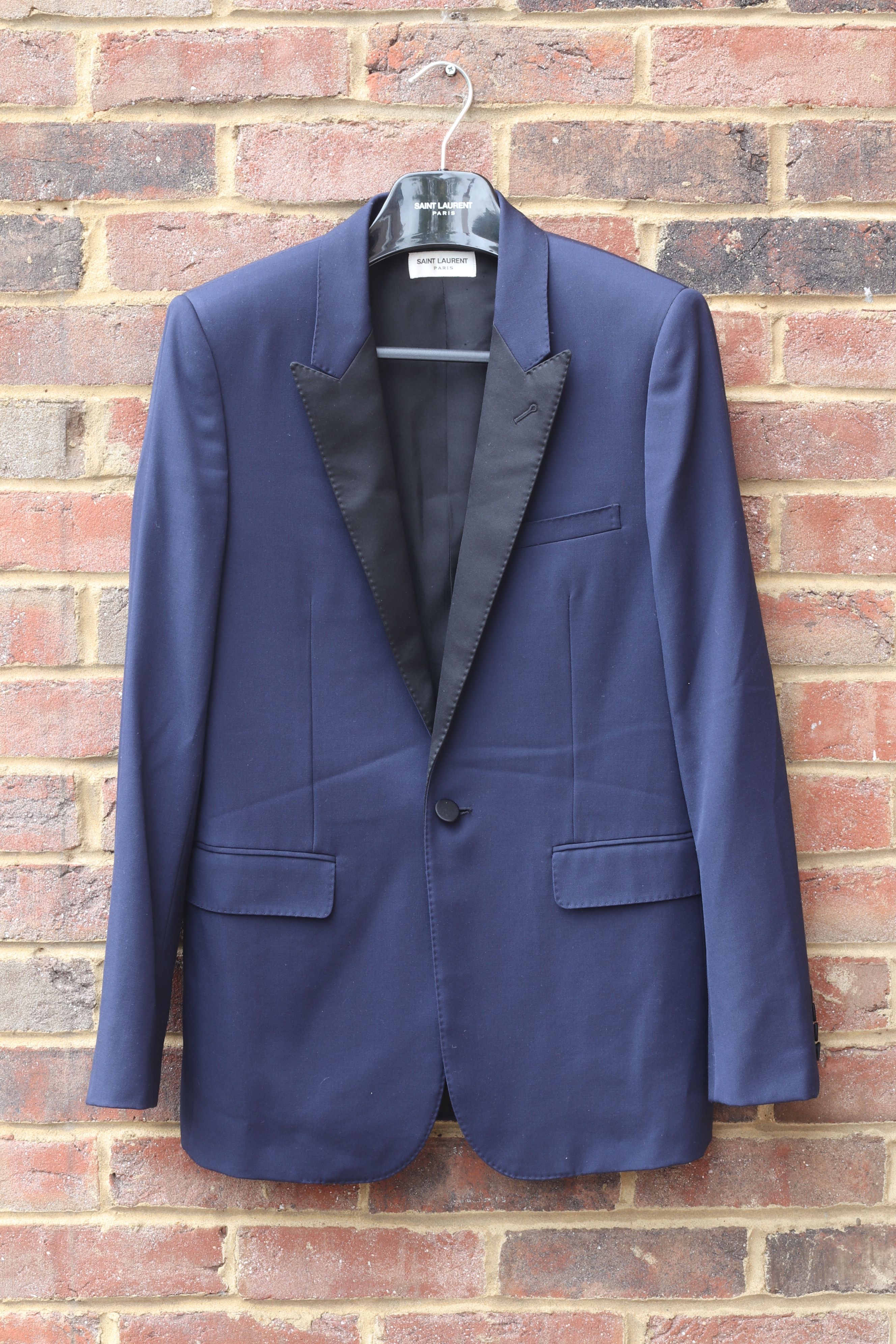 Saint Laurent Paris FW15 Blue Tuxedo Size 50R - 1 Thumbnail
