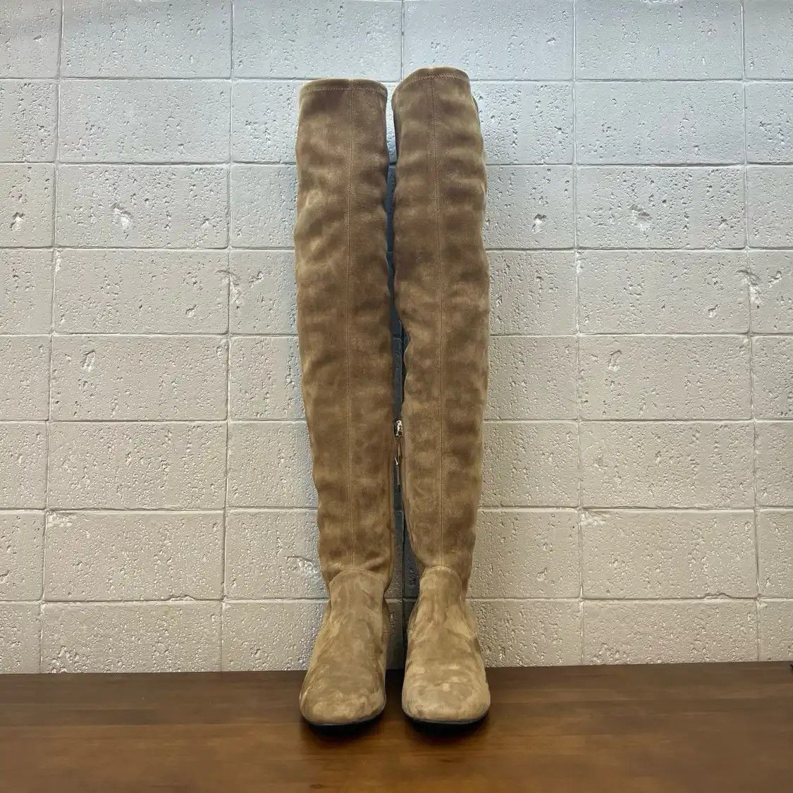 Hermes Hermes grey suede Women's knee-high boots 36.5 Size US 6.5 / IT 36.5 - 3 Thumbnail