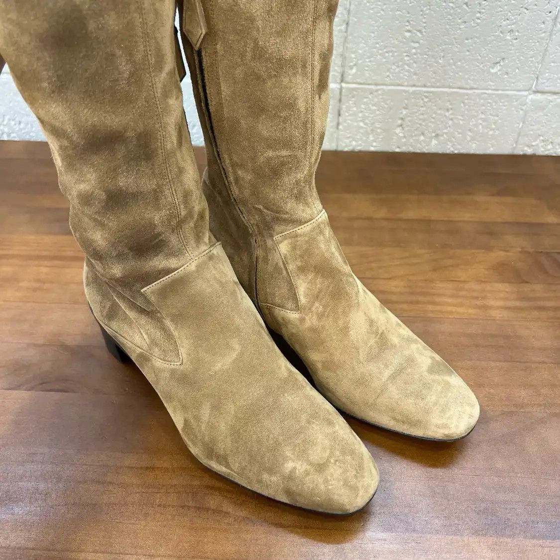Hermes Hermes grey suede Women's knee-high boots 36.5 Size US 6.5 / IT 36.5 - 4 Thumbnail
