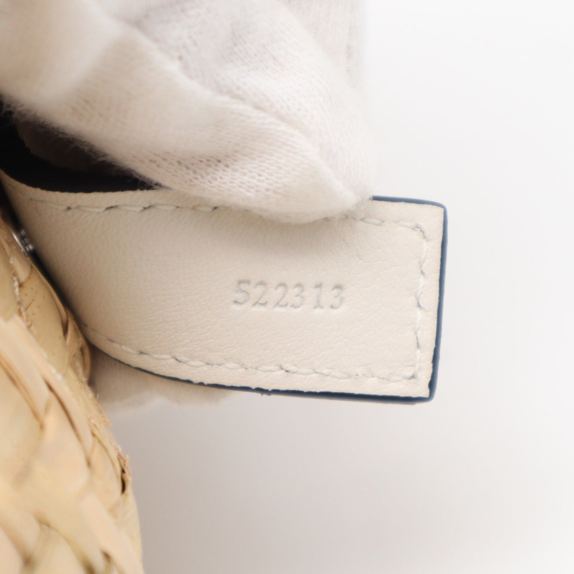 Loewe LOEWE Drawstring Bucket Bag A223222X01 Handbag Beige White Calf Leather Palm Leaf Women's Size ONE SIZE - 14 Thumbnail