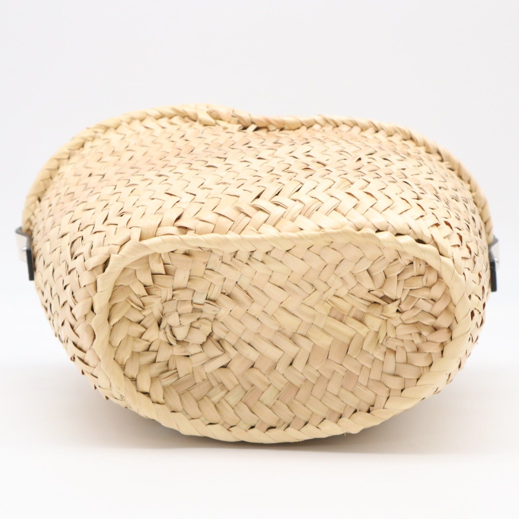 Loewe LOEWE Drawstring Bucket Bag A223222X01 Handbag Beige White Calf Leather Palm Leaf Women's Size ONE SIZE - 6 Thumbnail