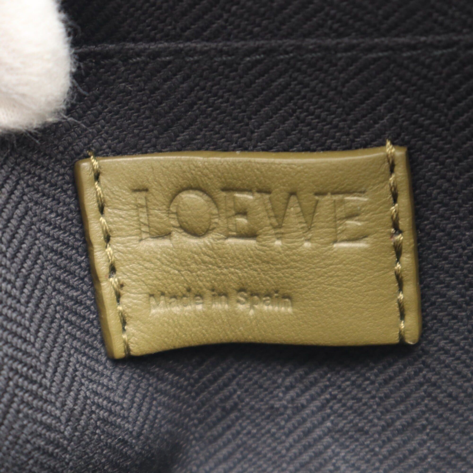Loewe LOEWE Shiny Calfskin Puzzle Fold Wash Bag C510WBPX01 Clutch Khaki Women's Size ONE SIZE - 14 Thumbnail