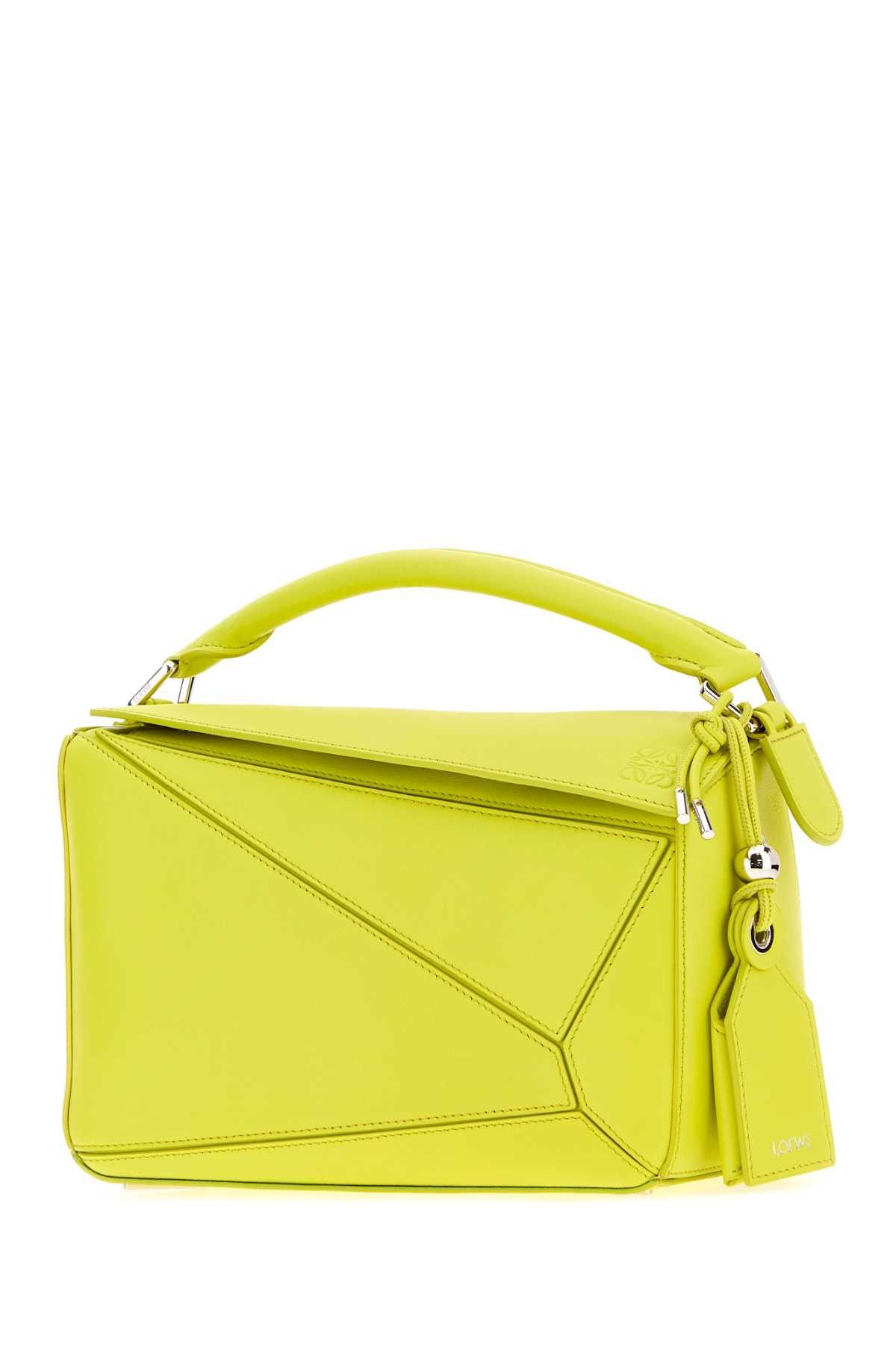Loewe Fluo Yellow Nappa Leather Small Featherlight Puzzle Handbag Size ONE SIZE - 2 Thumbnail