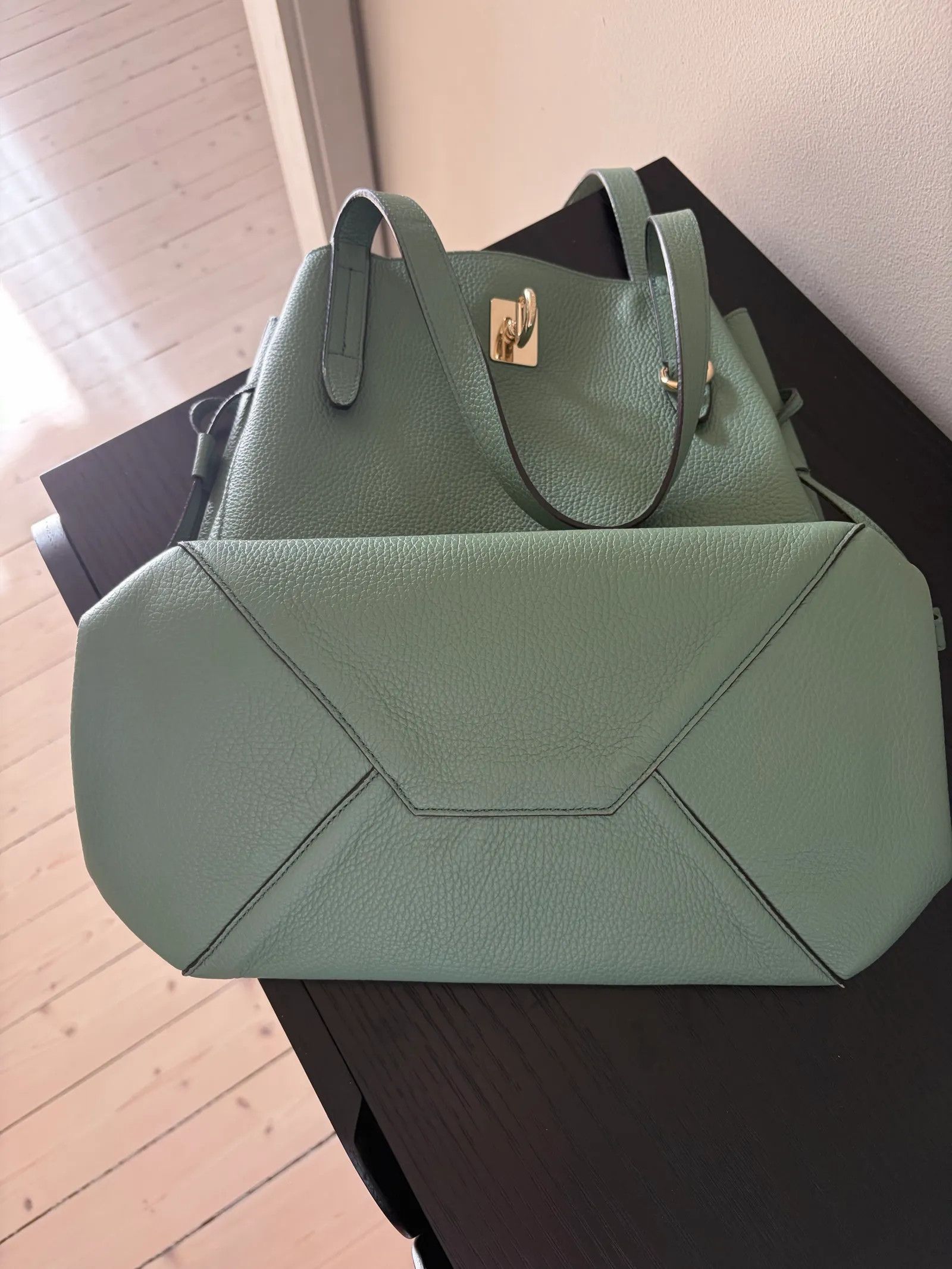 Furla Furla Furla Net Tote Bag Mineral Green M Bucket Bag Size ONE SIZE - 5 Thumbnail