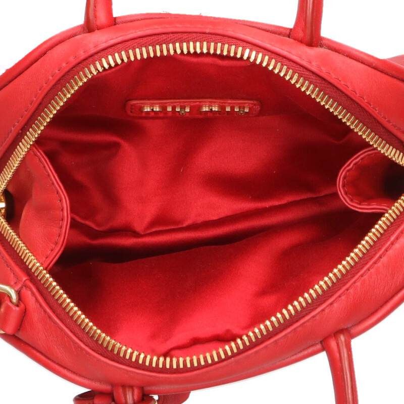 Miu Miu WAY Top Handle Mini 2-Way Handbag Red Size ONE SIZE - 3 Thumbnail