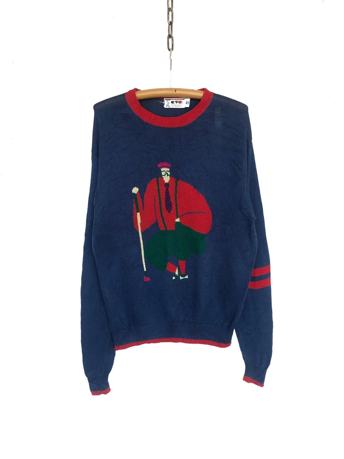 Vintage Vintage Golf Mascots Blue Red Oversized Knitwear Size US M / EU 48-50 / 2 - 2 Thumbnail