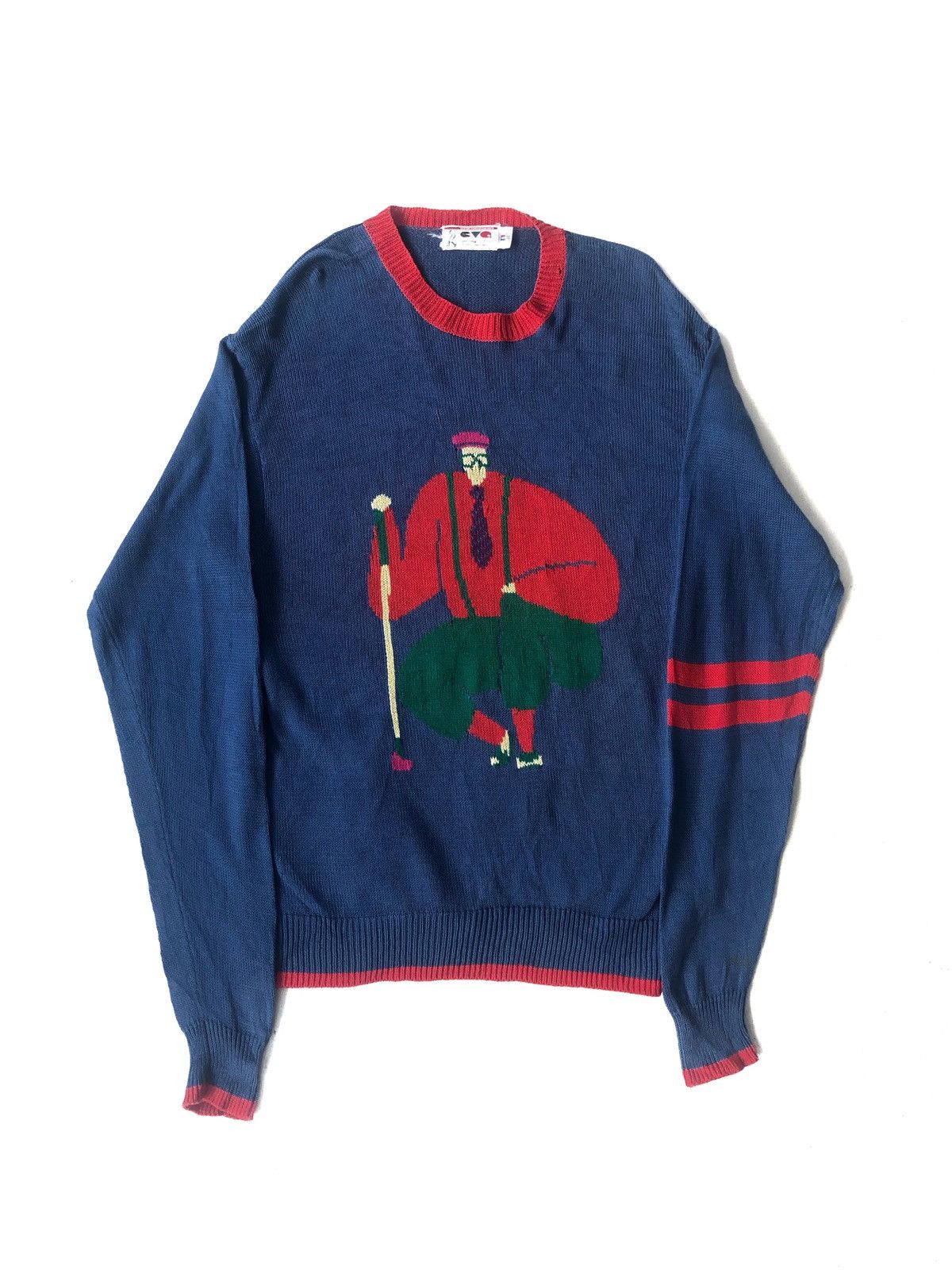 Vintage Vintage Golf Mascots Blue Red Oversized Knitwear Size US M / EU 48-50 / 2 - 1 Thumbnail