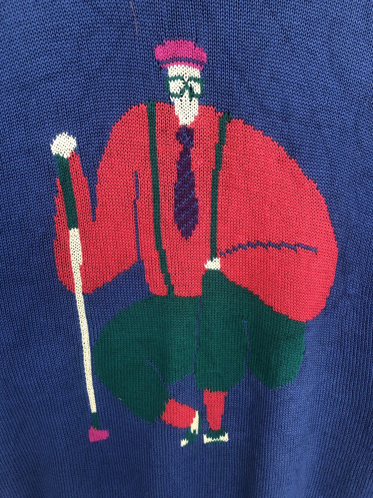 Vintage Vintage Golf Mascots Blue Red Oversized Knitwear Size US M / EU 48-50 / 2 - 3 Thumbnail